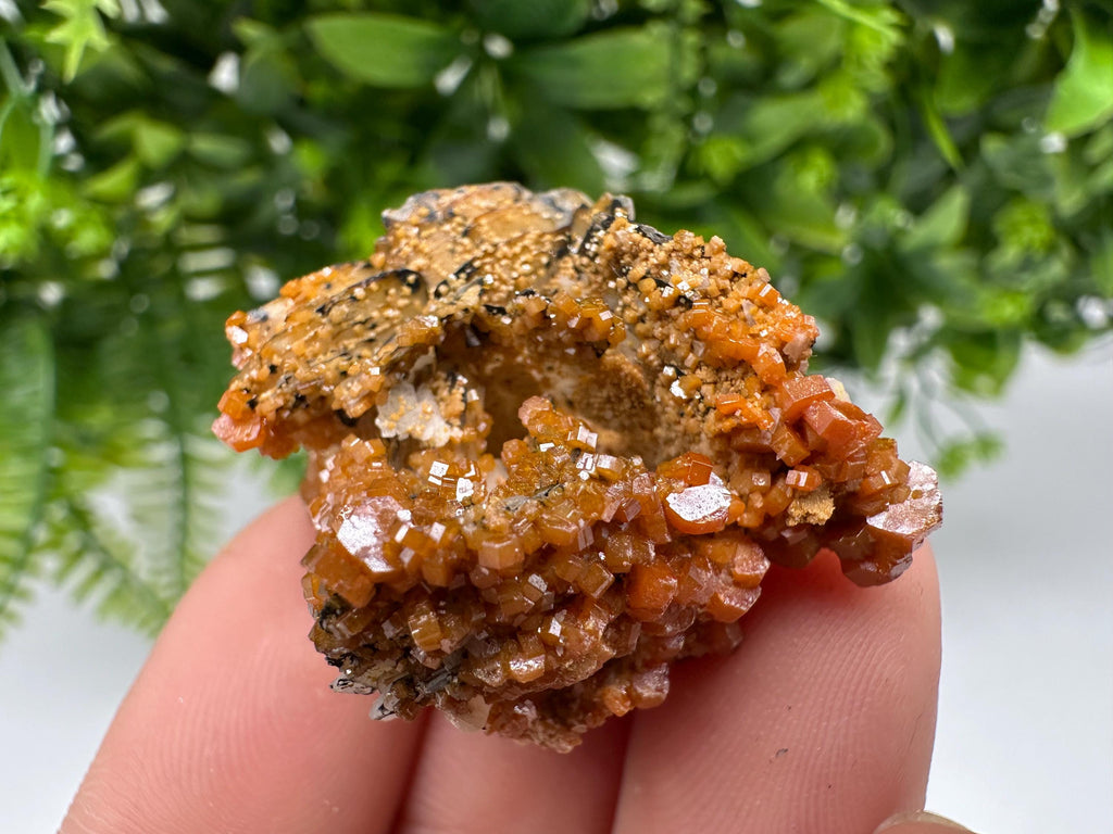 Red Vanadinite on Barite from Marocco,crystal minerals Speciment cluster Vanadinite crystal Vanadinite Geology Vanadinite cluster minerals