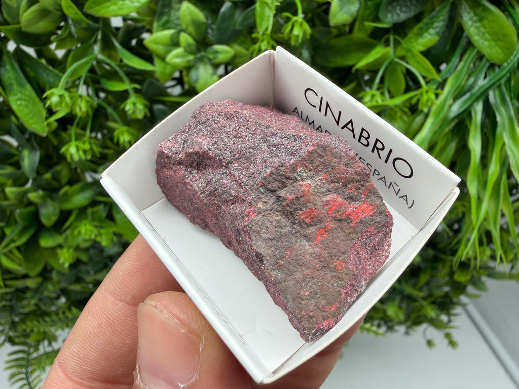 Red Cinnabar Crystal Specimen: Raw Mineral from Almaden, Spain