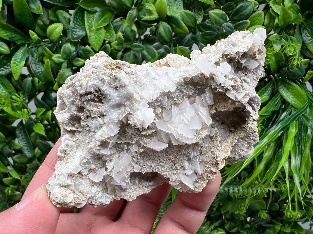 Calcite on Chalcedony, Bulgarian Mineral Specimen, Home Decor Stone