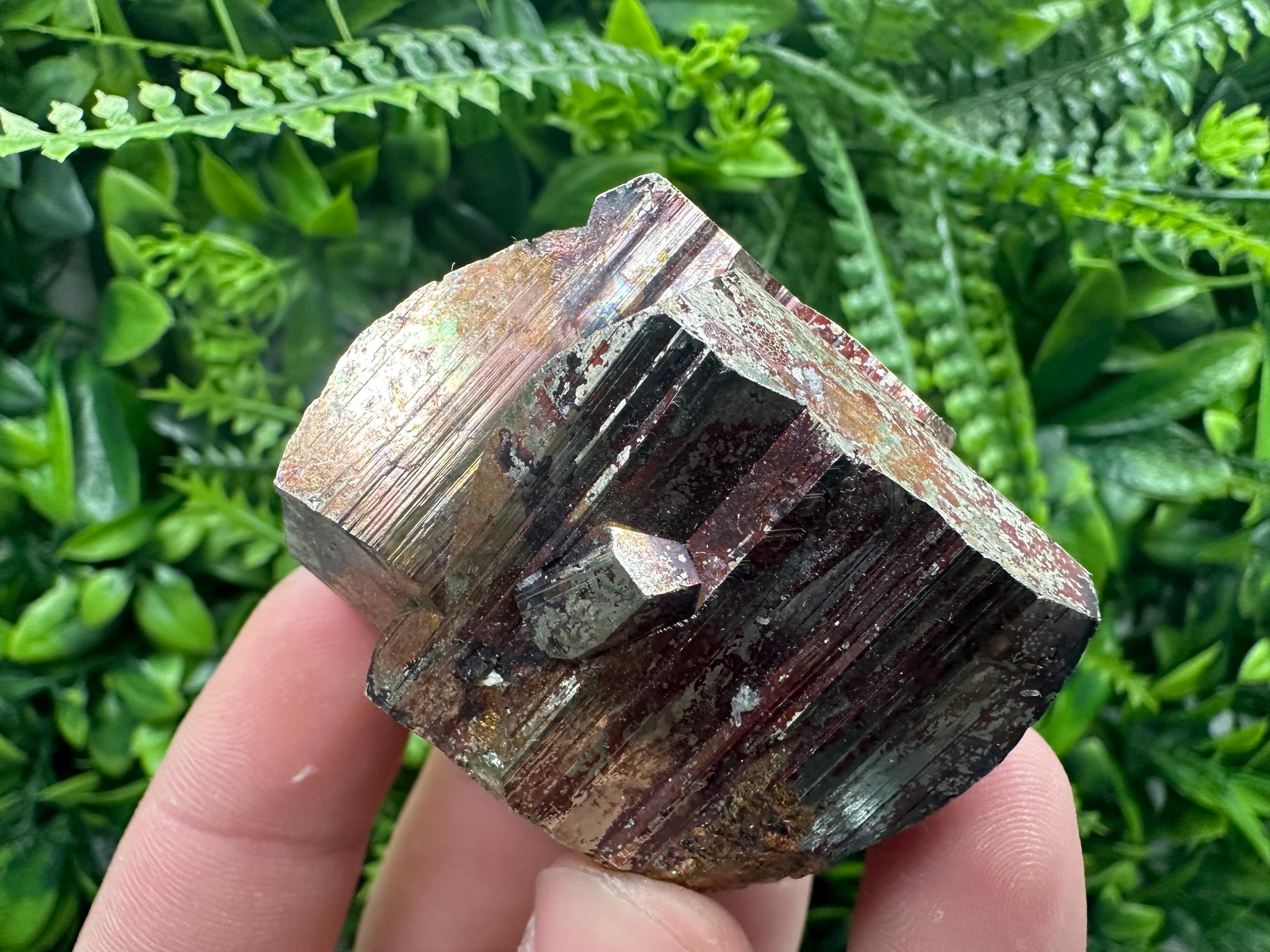 Pyrite with Hematite Mineral Specimen: Bulgaria Crystal Decor (5.5cm)