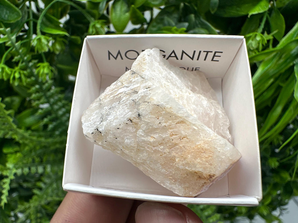 Rare Raw Morganite Crystal, Mozambique Mineral Specimen