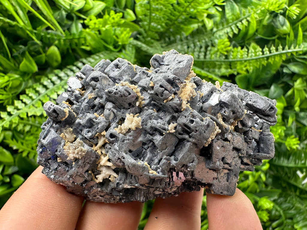 Rare Skeleton Galena Cluster: Natural Crystal Mineral Souvenir