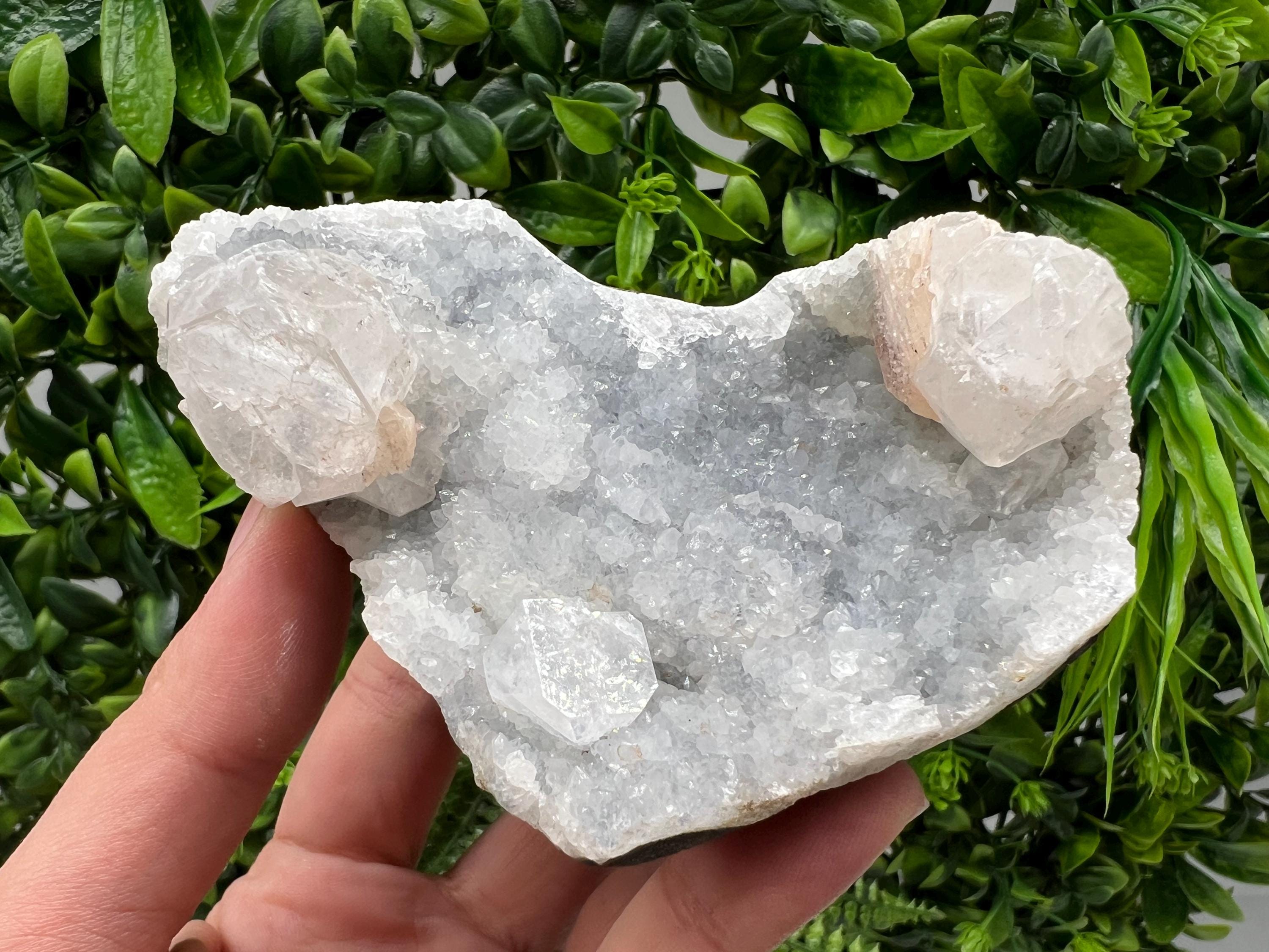 Natural Chalcedony Specimen, India Minerals, Rare Crystal Decor