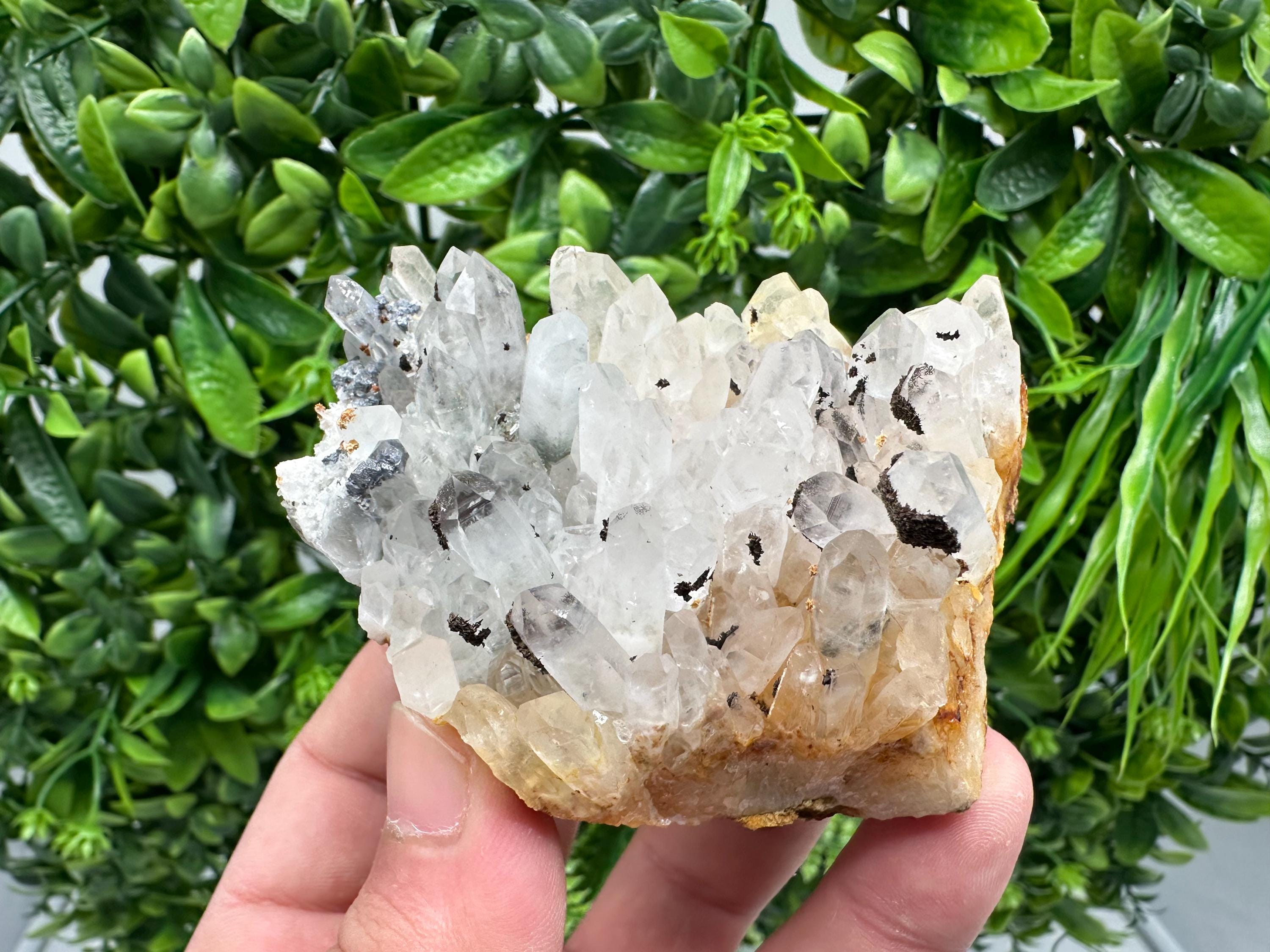 Transparent Quartz whit Siderite 9th September mine Bulgaria natural minerals souvenir crystal stone gift minerals collection rock