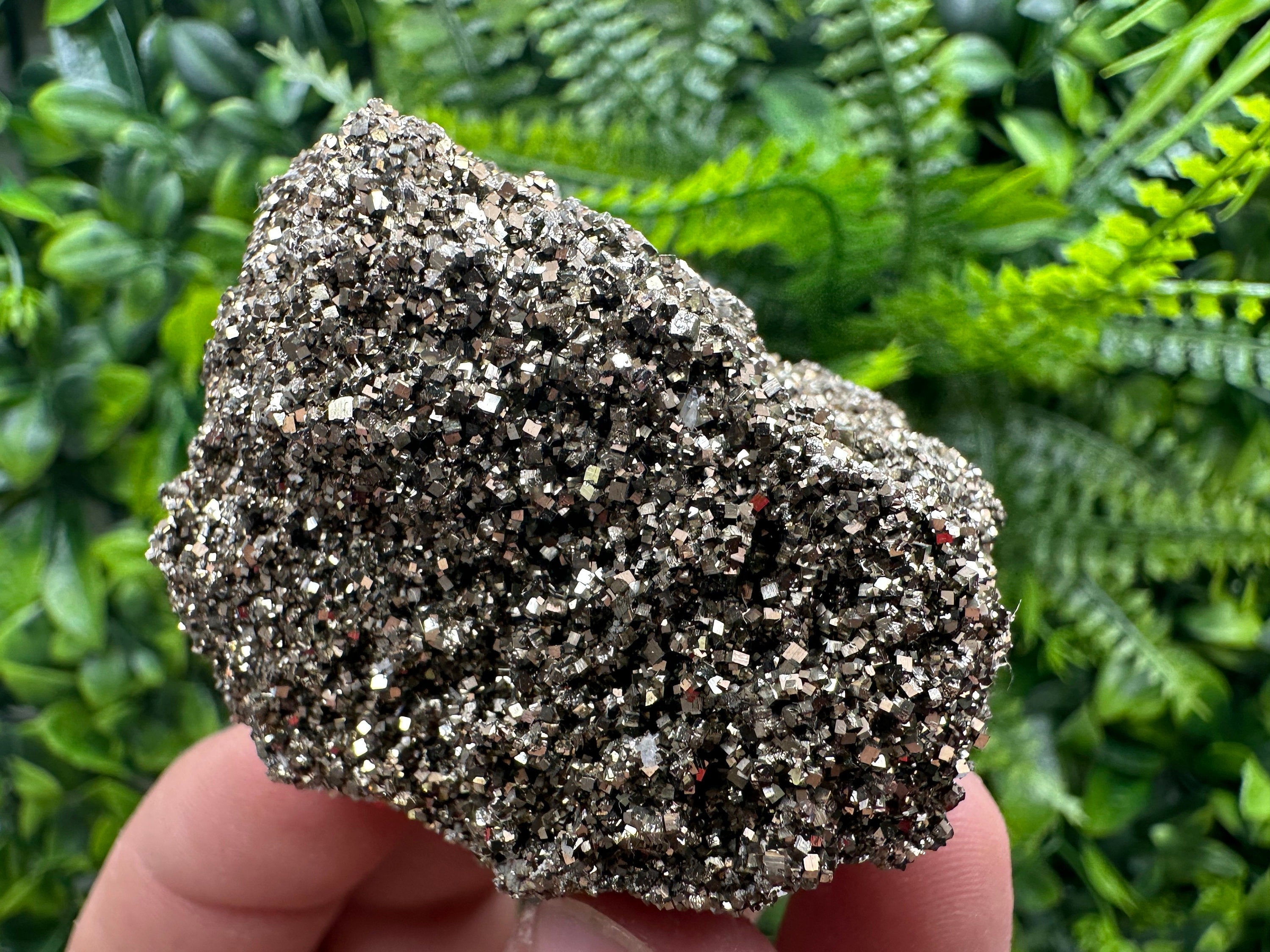 Rare Shiny Pyrite Crystal: Natural Fool's Gold Mineral Souvenir