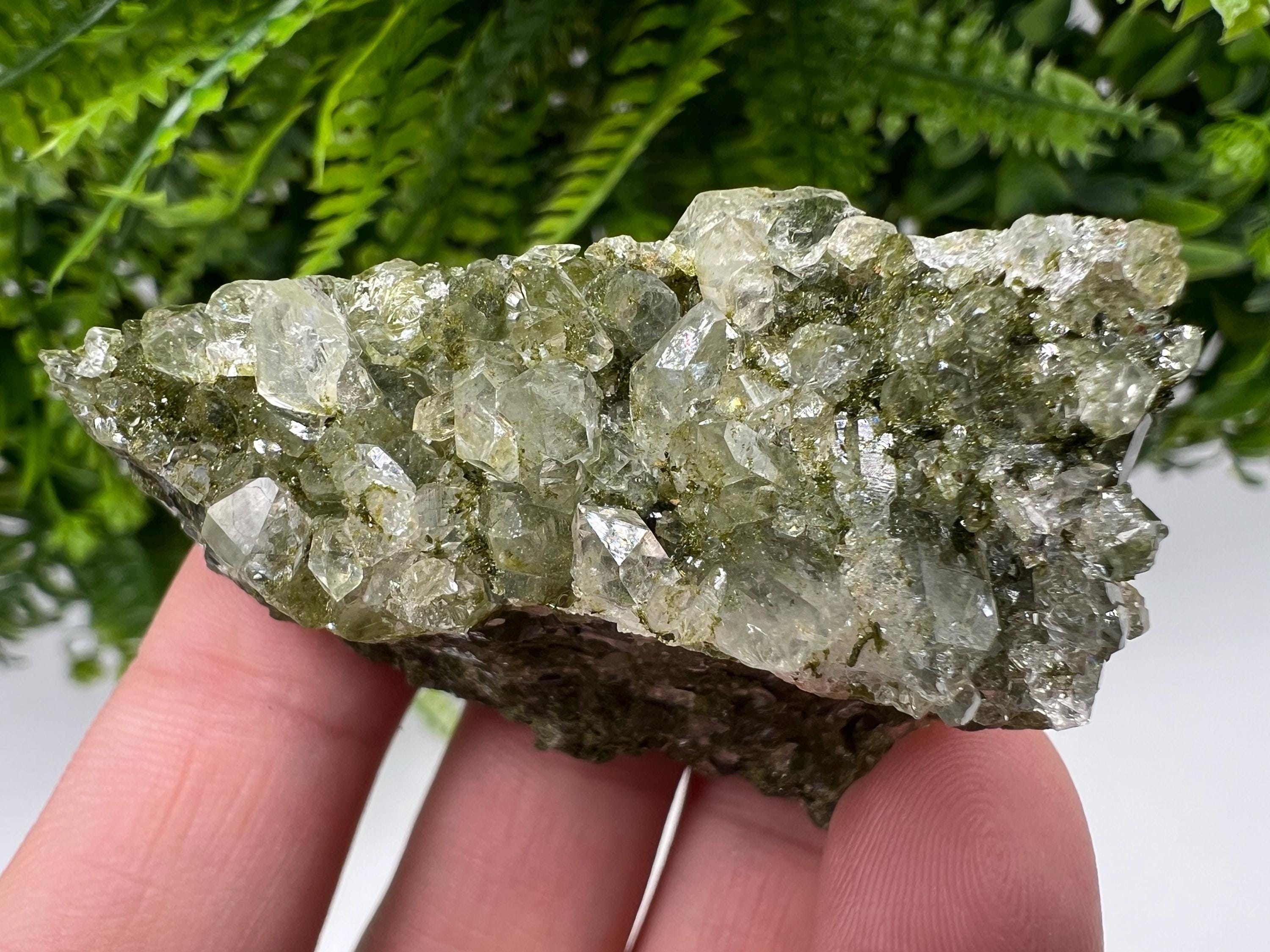 Stunning,Epidote with Quartz from Hakkari Turkey,Rainbow EPIDOTE,Mineral,Collection,Collection’s,GIFT,Epidote Crystal,Epidote from Turkey