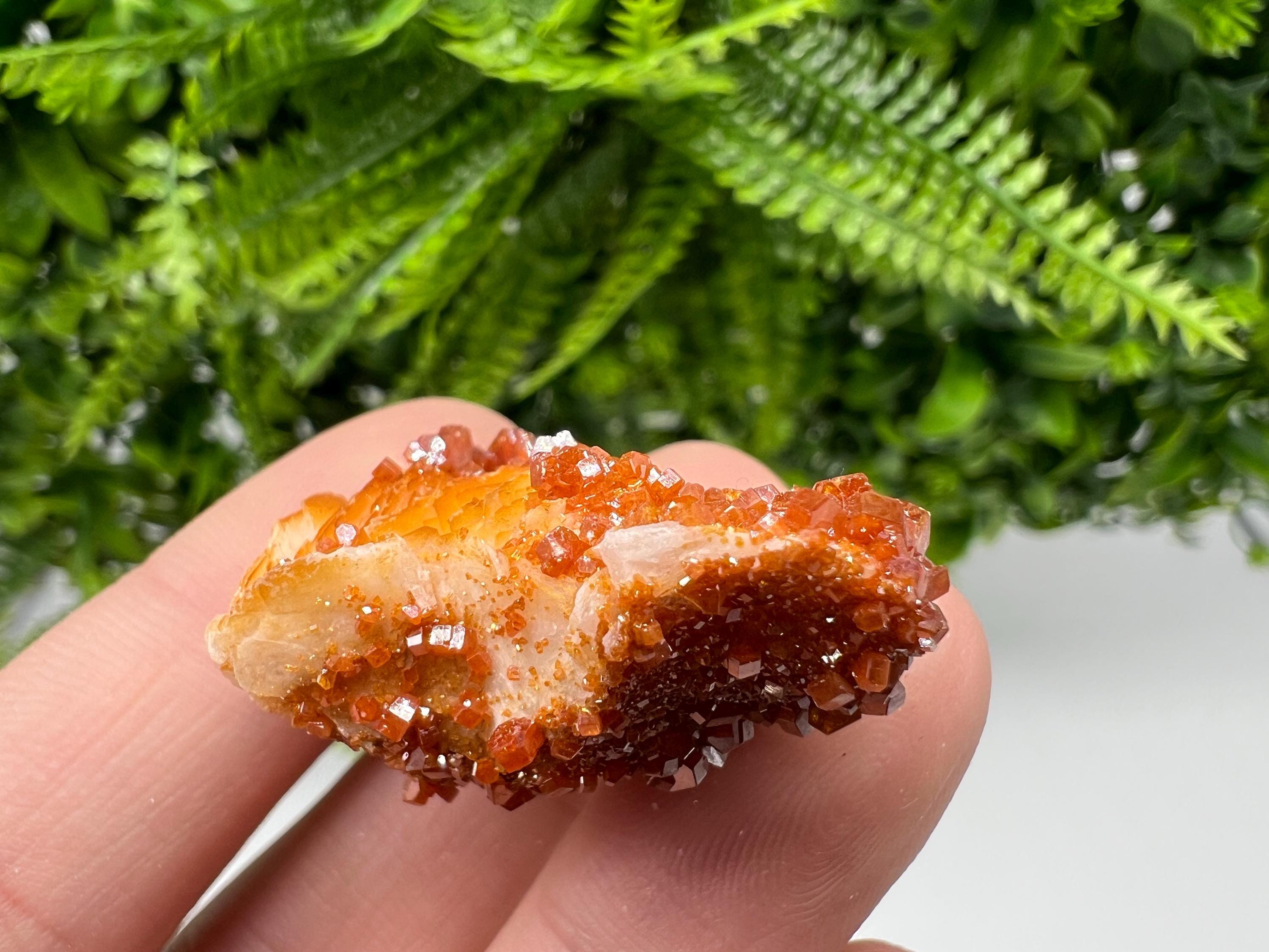 Red Vanadinite on Barite, Moroccan Crystal Mineral Specimen