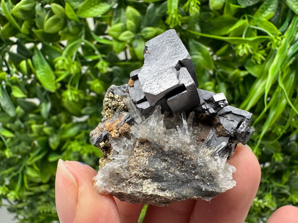 Stunning Galena,Sphalerite on Quartz whit Siderite from 9 th September mine,Madan,Bulgaria,Natural,collectible mineral specimen,home decor