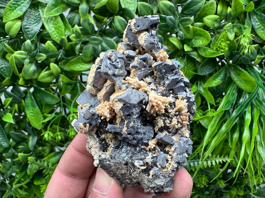 Skeletal Galena with Sphalerite and Calcite - Madan, Bulgaria