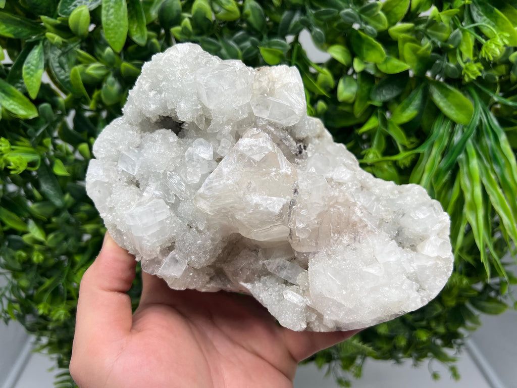 Apophyllite Stilbite Chalcedony Specimen: Natural India Minerals Crystal