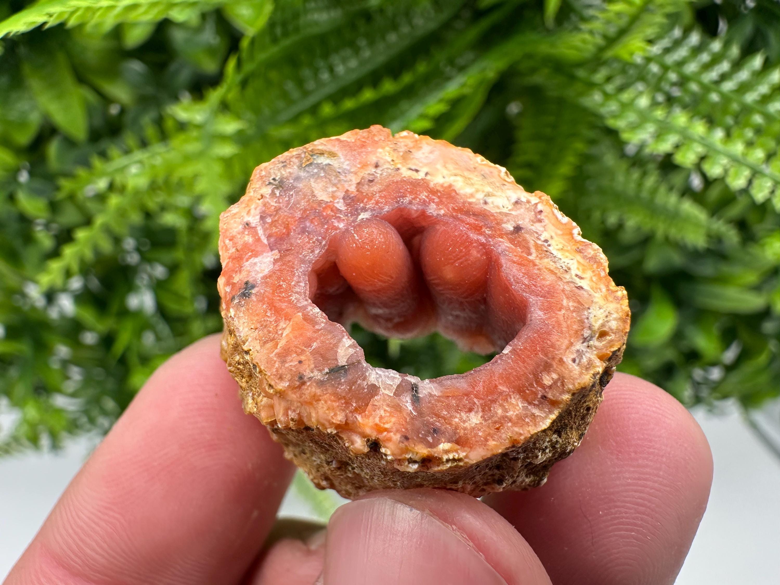Red Chalcedony Crystal, Moroccan Mineral Specimen, Souvenir Gift