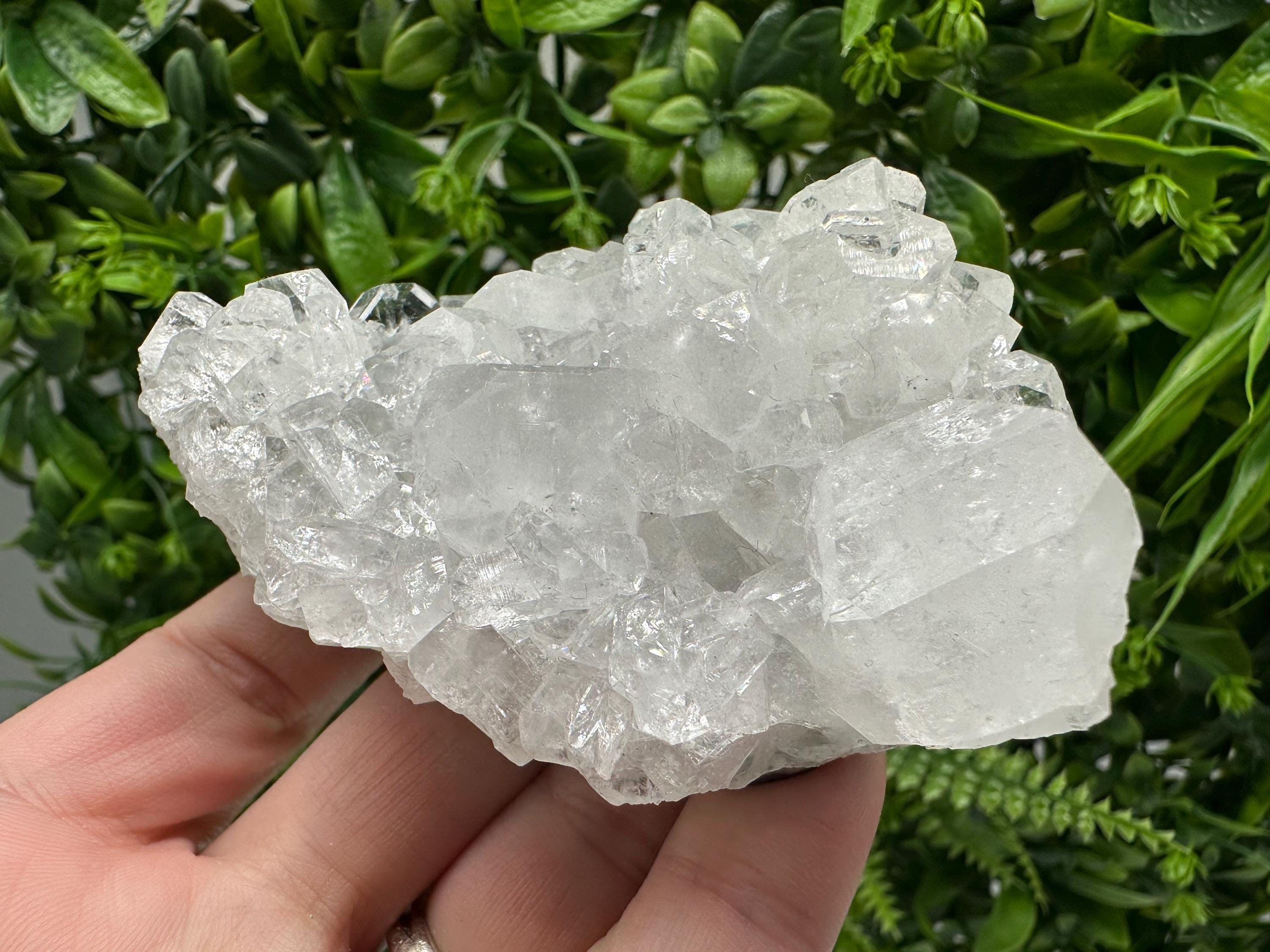 Apophyllite on Chalcedony Specimen: India Minerals Collection