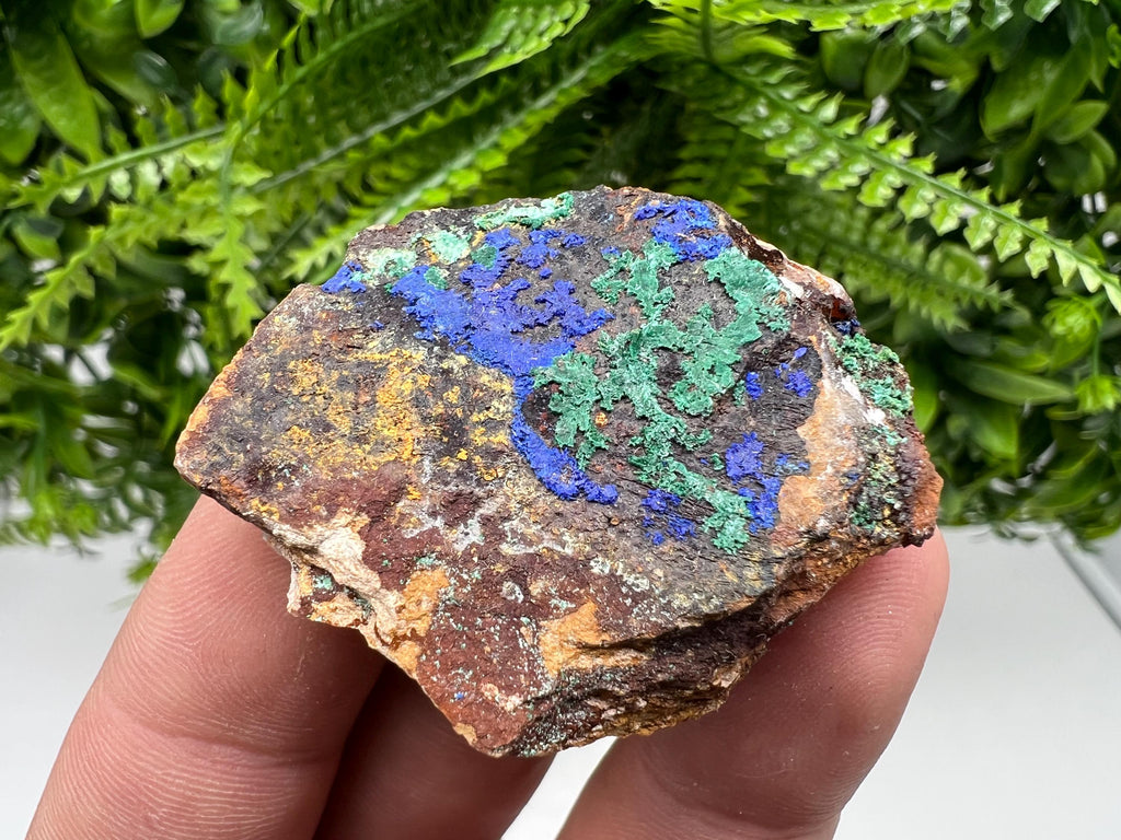 Moroccan Azurite and Malachite Mineral Specimen, Rare Crystal Collection