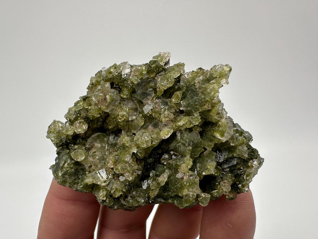 Rare Green Epidote with Quartz Crystals, Eastern Anatolian Mineral Specimen