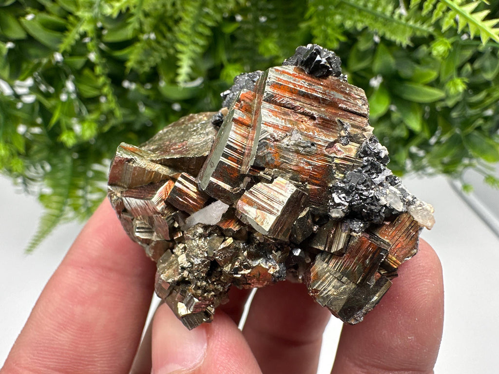 Wonderful Rainbow Pyrite whit Calcite,natural minerals souvenir Crystal,collection stone,rare minerals,home decor,Borieva Bulgaria