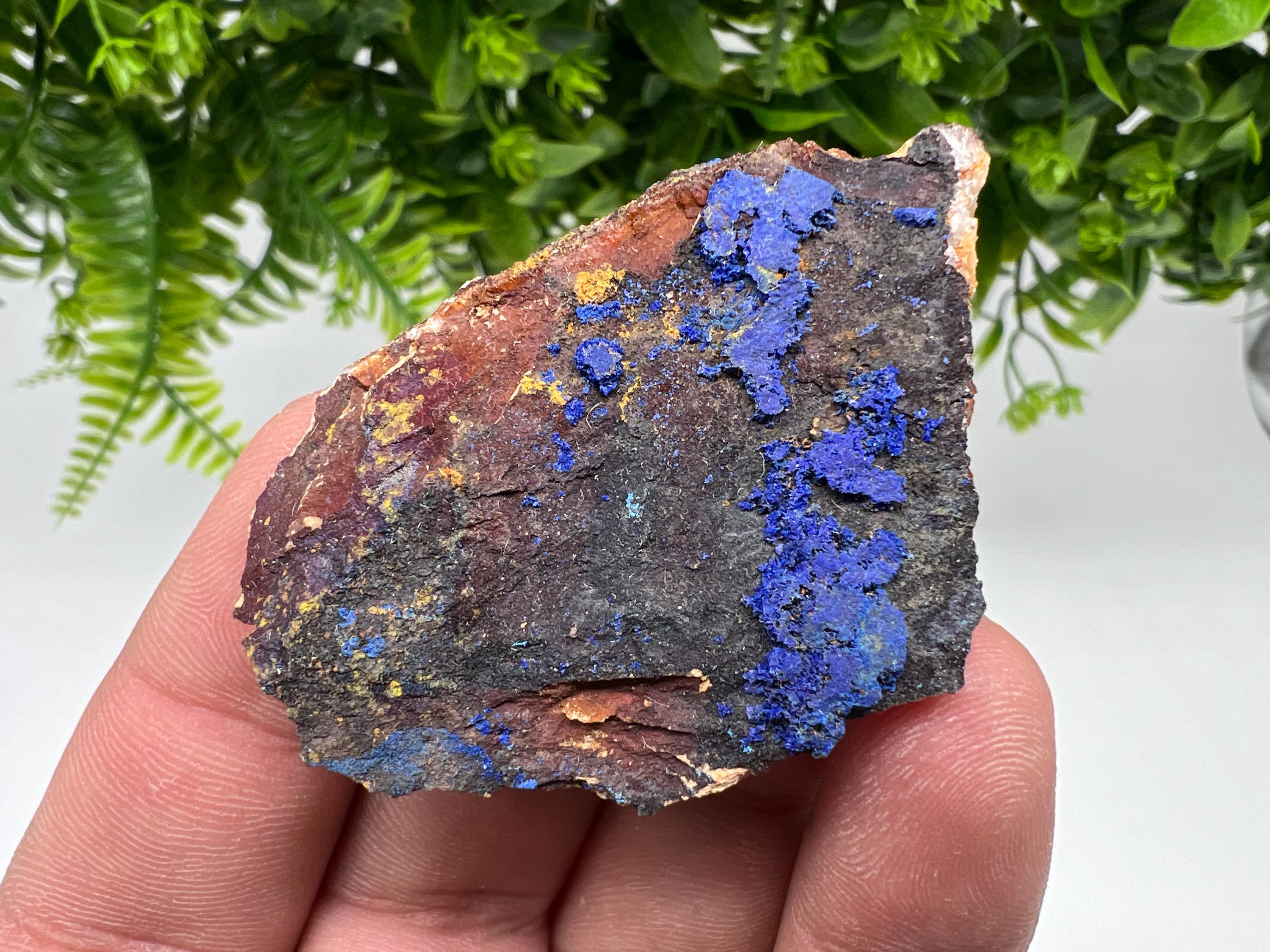 Azurite Malachite Mineral Specimen, Morocco Crystal, Collector Stone