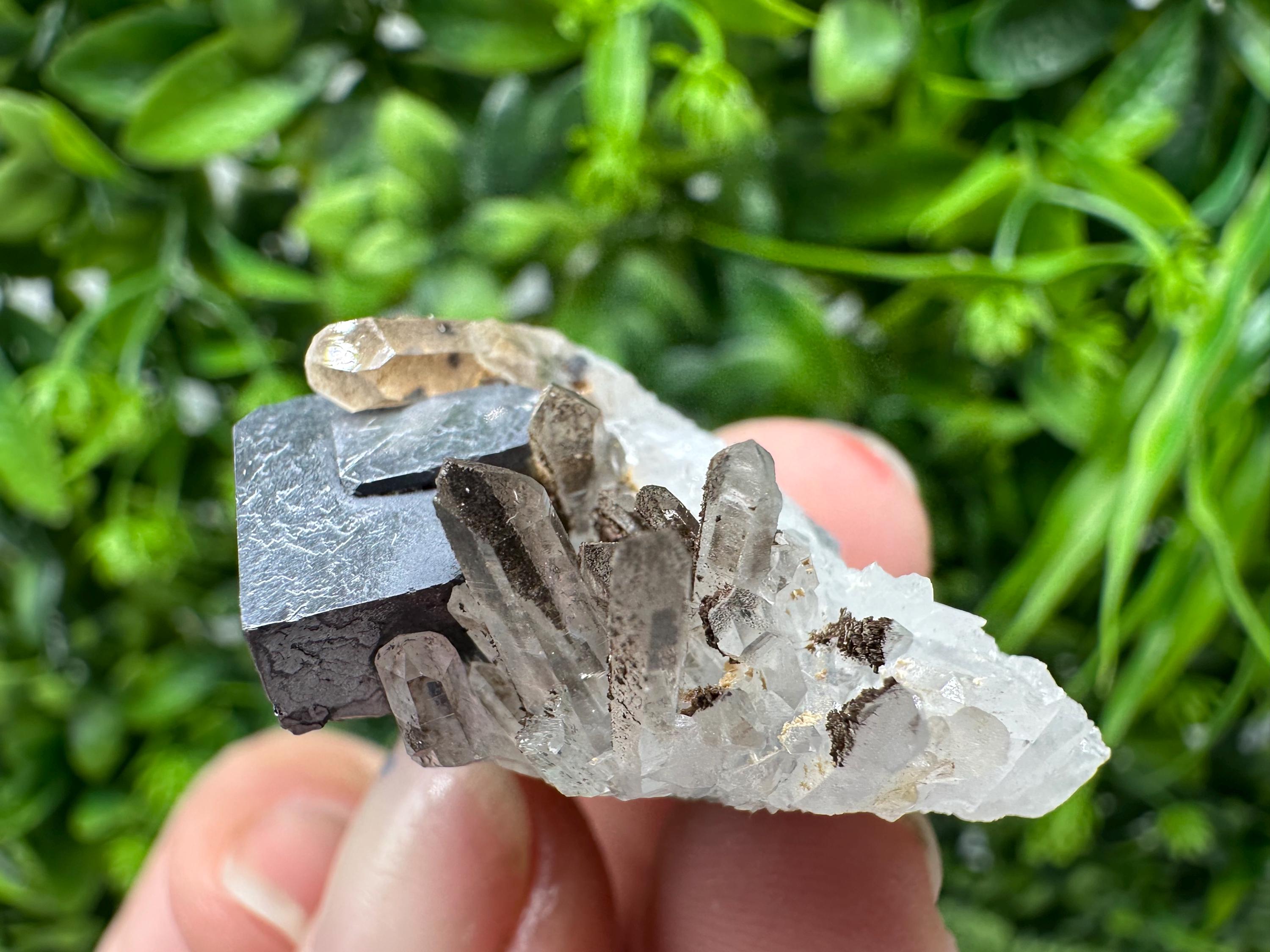 Stunning Galena,Sphalerite on Quartz whit Siderite from 9 th September mine,Madan,Bulgaria,Natural,collectible mineral specimen,home decor