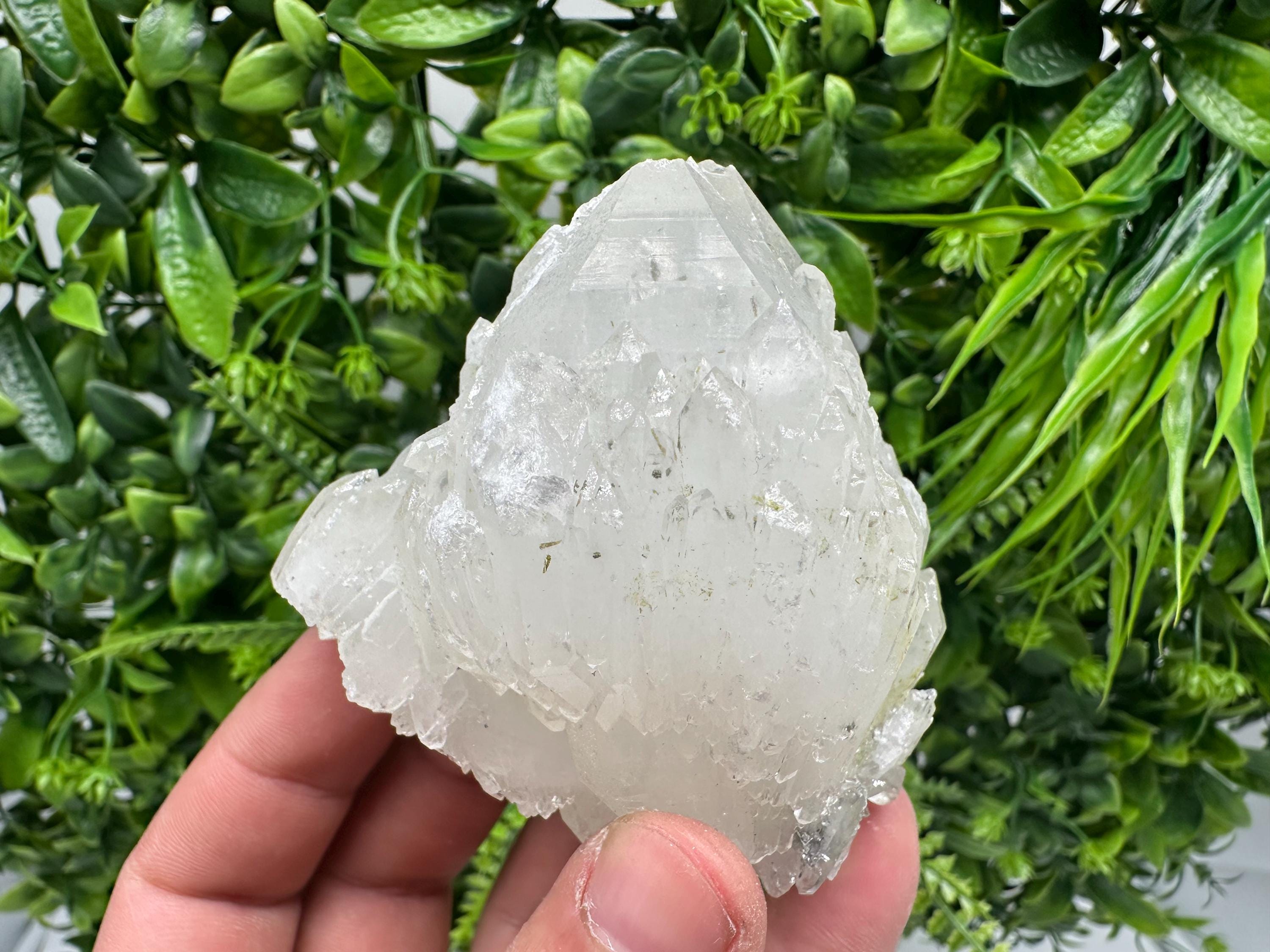 Natural Quartz with Epidote Mineral Specimen, Bulgaria