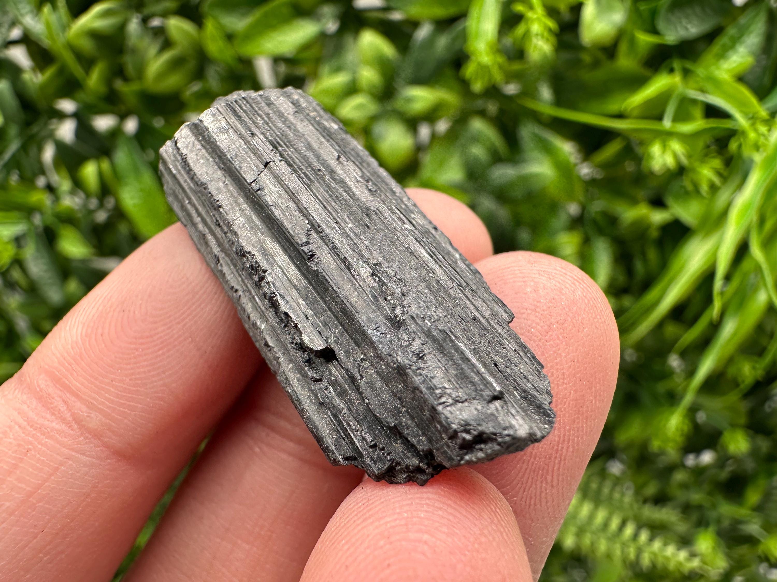 Natural Black Tourmaline Crystal – Raw Protective Stone, Healing Crystal, Grounding Mineral Gift