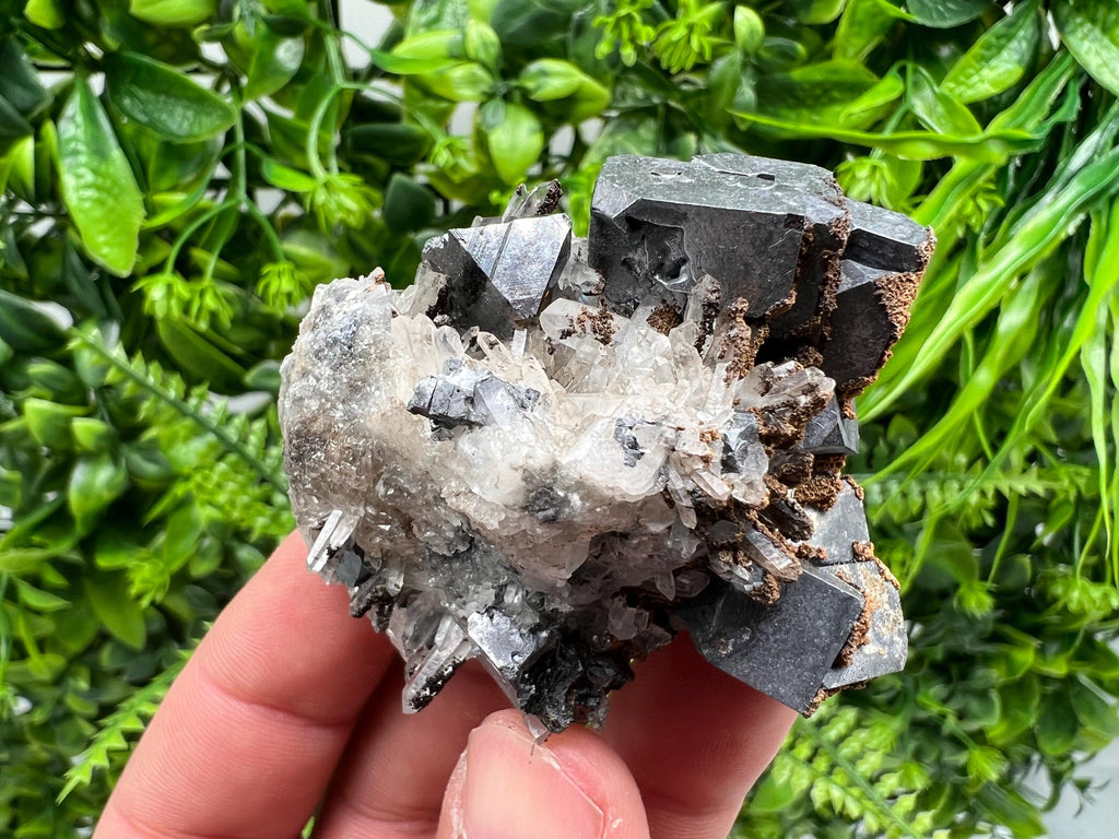 Stunning Galena,Sphalerite on Quartz whit Siderite from 9 th September mine,Madan,Bulgaria,Natural,collectible mineral specimen,home decor