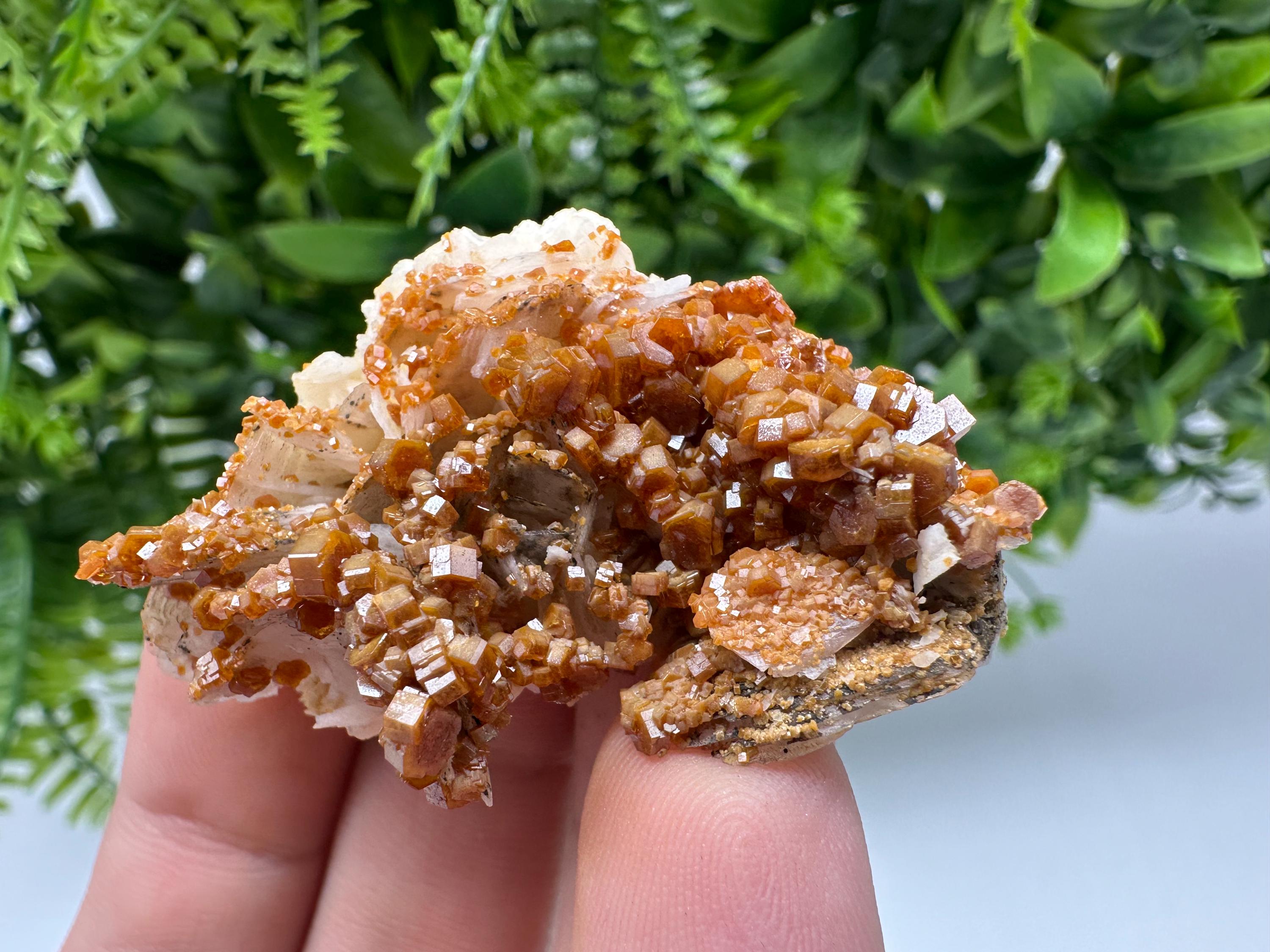 Red Vanadinite on Barite from Marocco,crystal minerals Speciment cluster Vanadinite crystal Vanadinite Geology Vanadinite cluster minerals