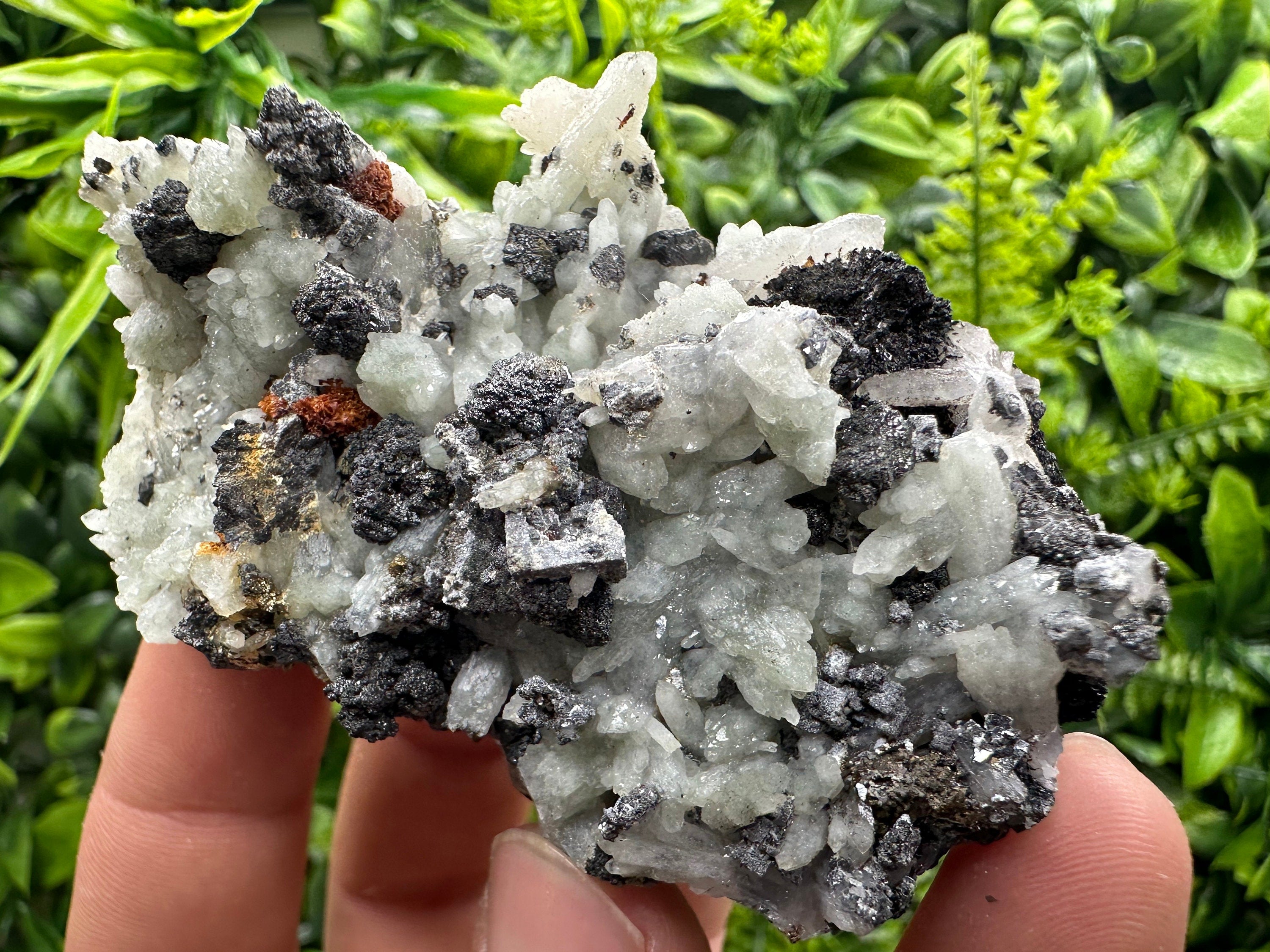 Green Quartz with Galena Chalcopyrite, Madan Bulgaria Mineral Specimen