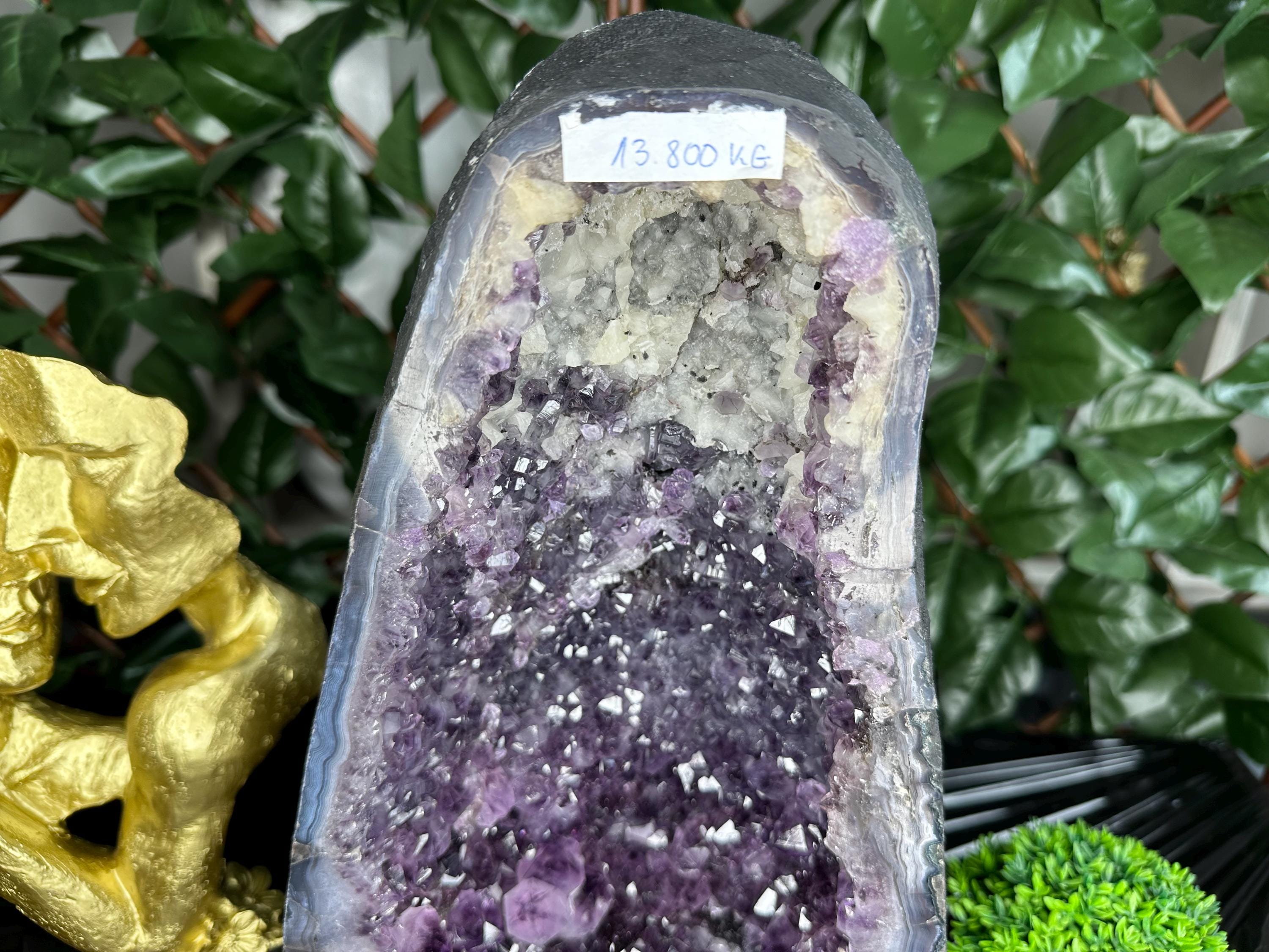 Large Amethyst Geode, Brazil Mineral Specimen, Purple Quartz