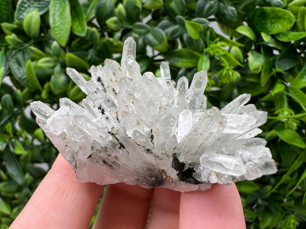 Lovely specimen Green Quartz inclusions Chlorite and Sphalerite/ Natural minerals/ Souvenir crystal gift minerals famous 9th September/Madan