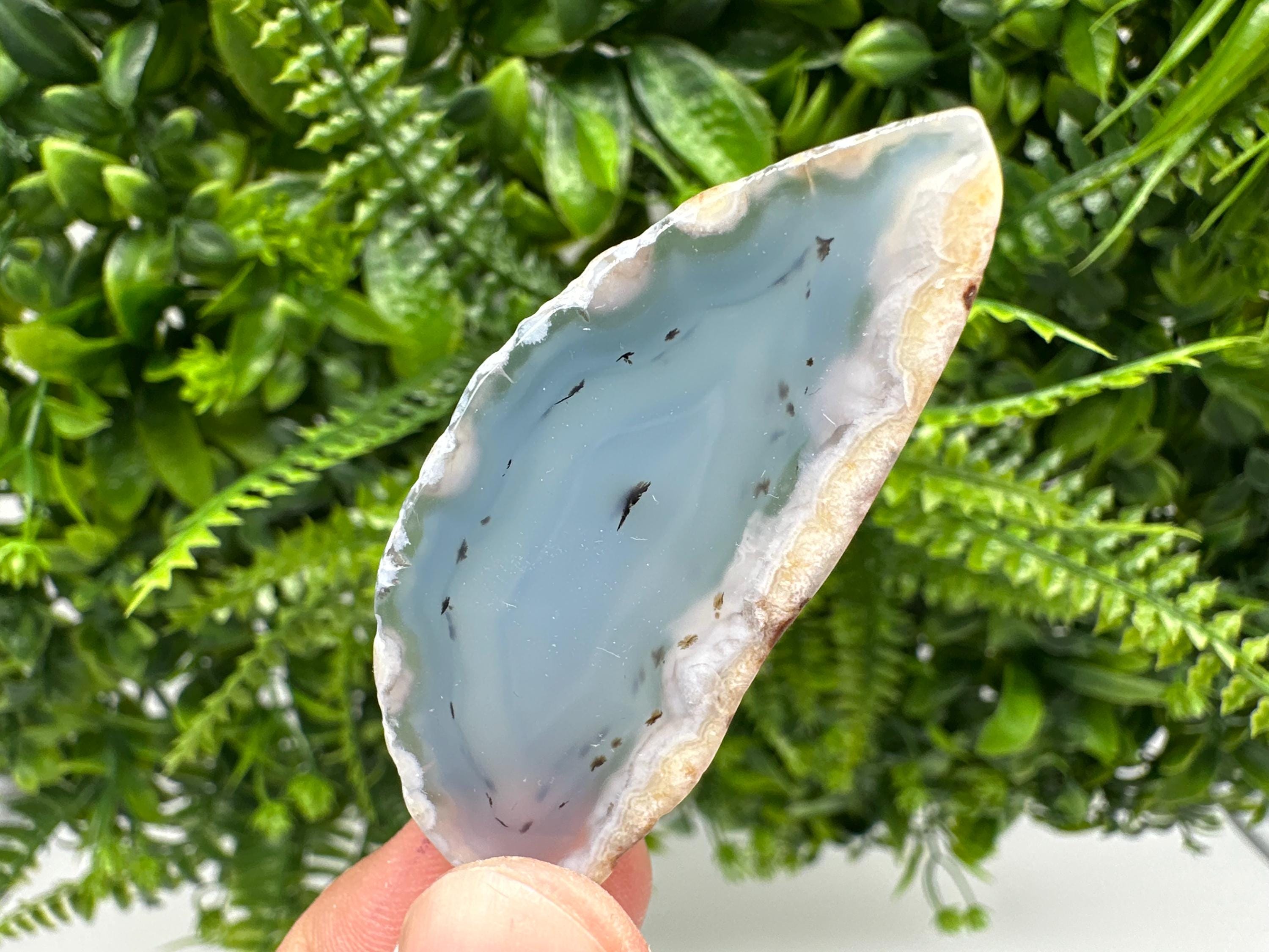 Agate Slice: Polished Quartz Crystal, Spiritual Healing Stone