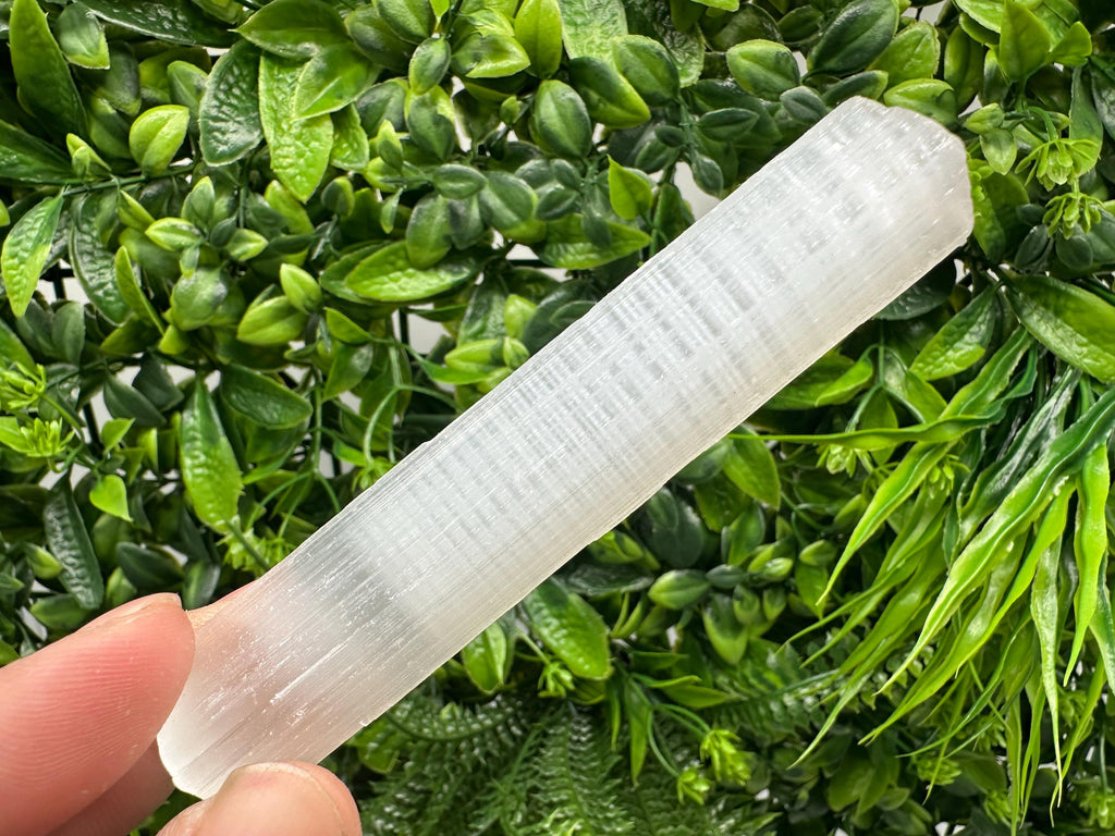 Raw Selenite Wand: Crystal Charging Stick, Healing Crystals