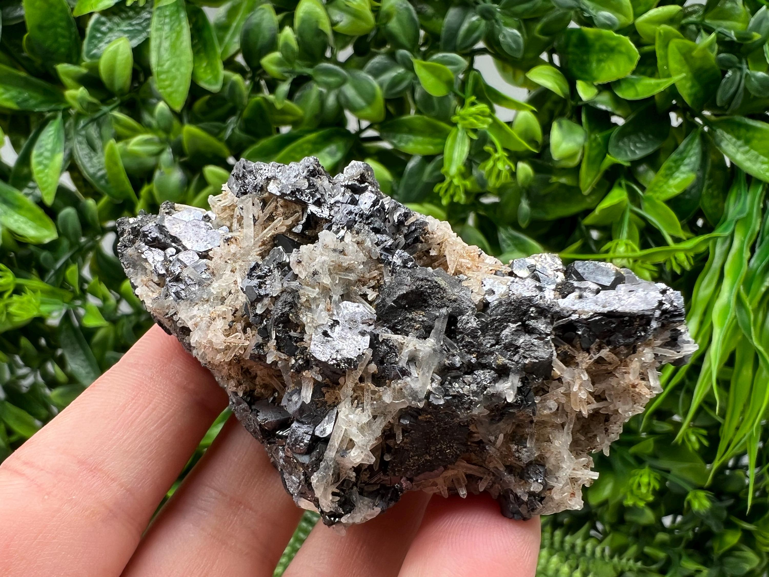 Galena Cluster with Siderite and Quartz, 9th September Mine, Bulgaria