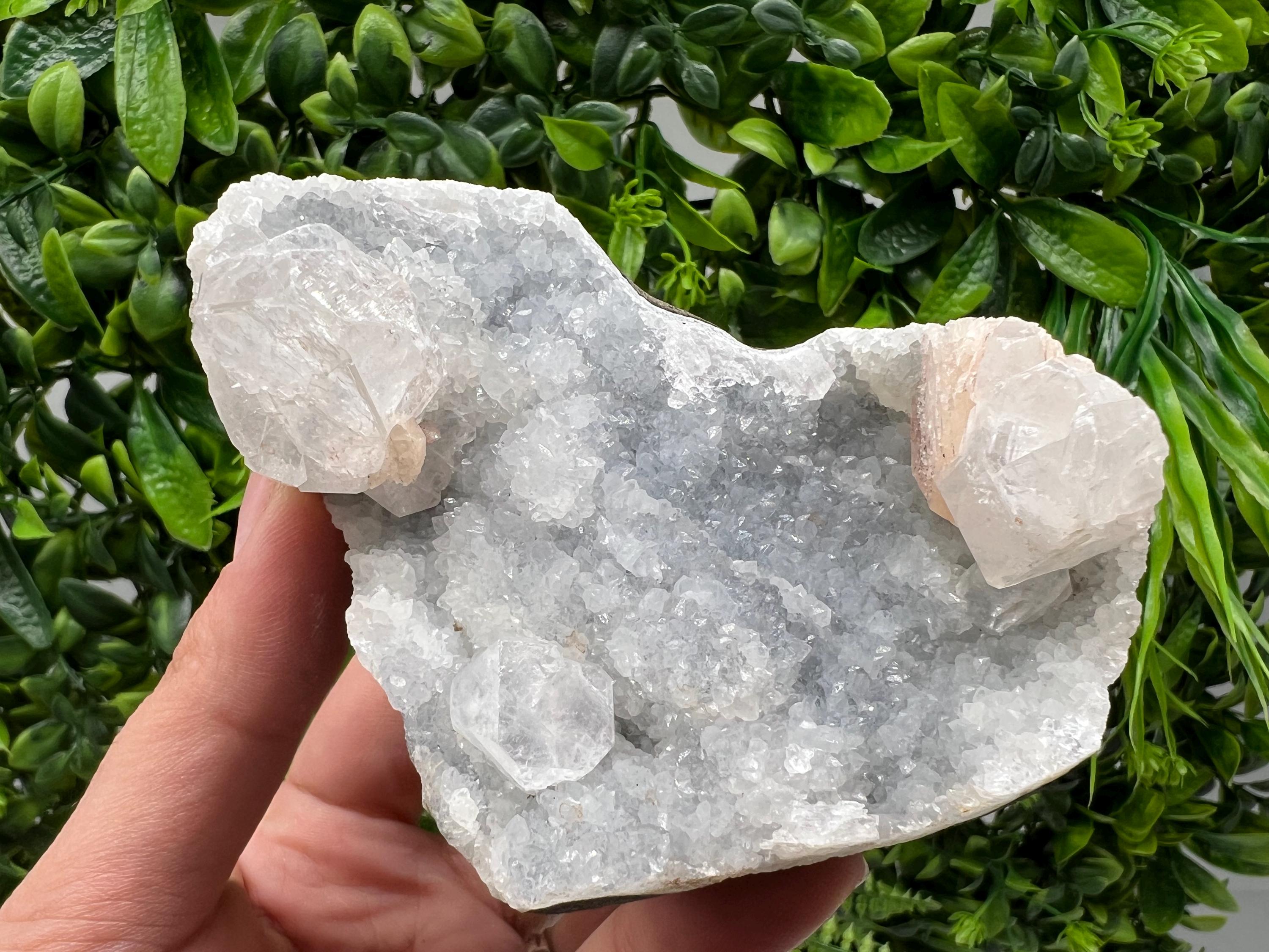 Natural Chalcedony Specimen, India Minerals, Rare Crystal Decor