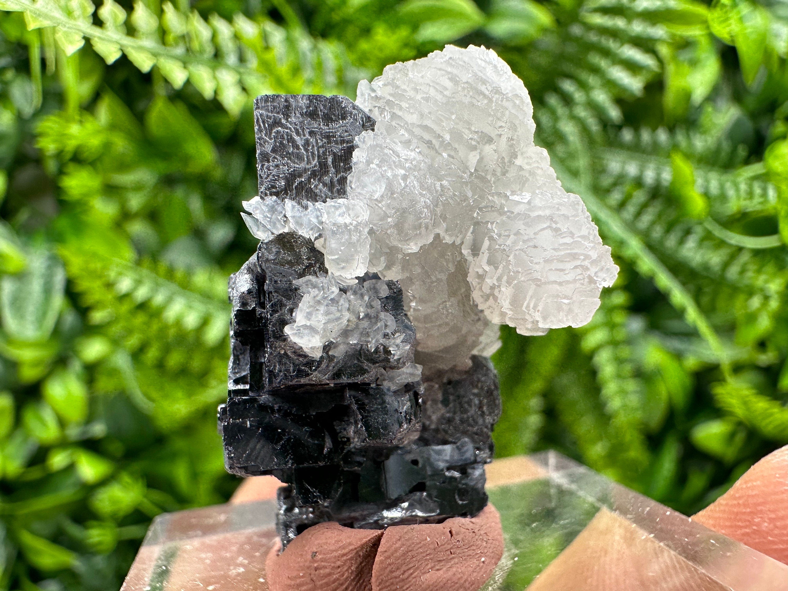 Skeletal Galena, Pyrite, and Calcite Mineral Specimen