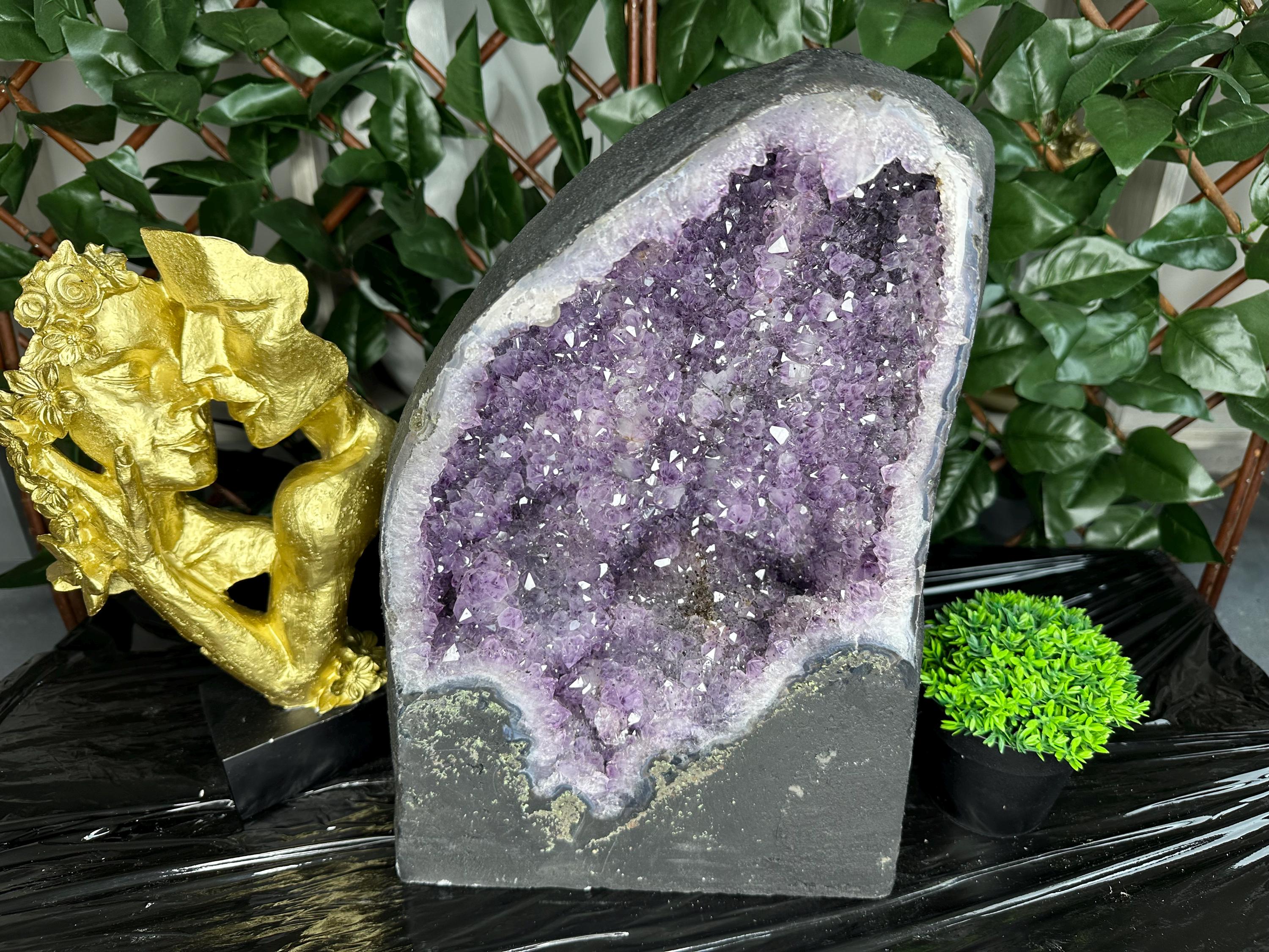 Large Amethyst Geode, Brazil Mineral Specimen, Purple Quartz