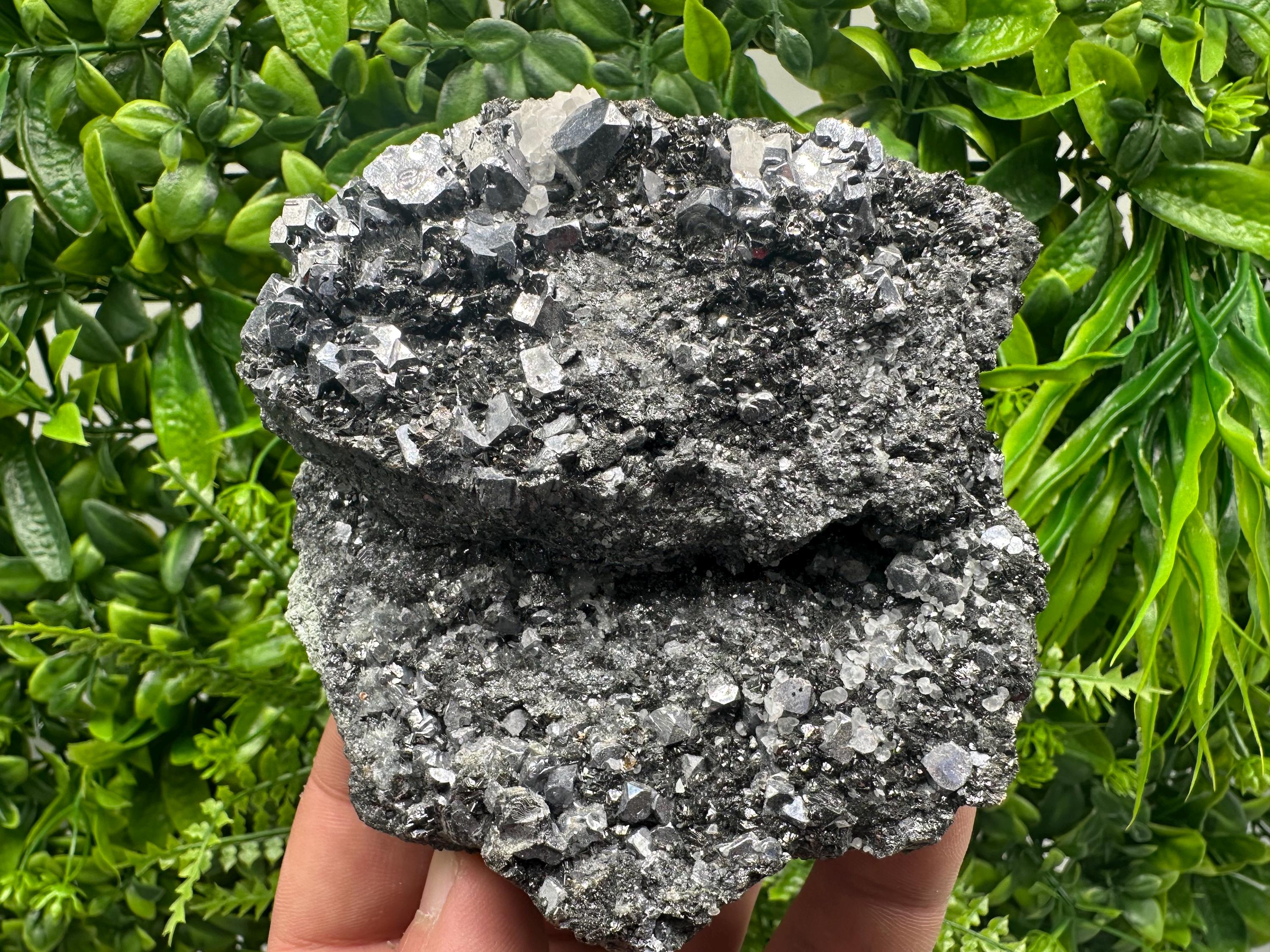 Galena Sphalerite Mineral Specimen on Matrix, Borieva Mine, Bulgaria