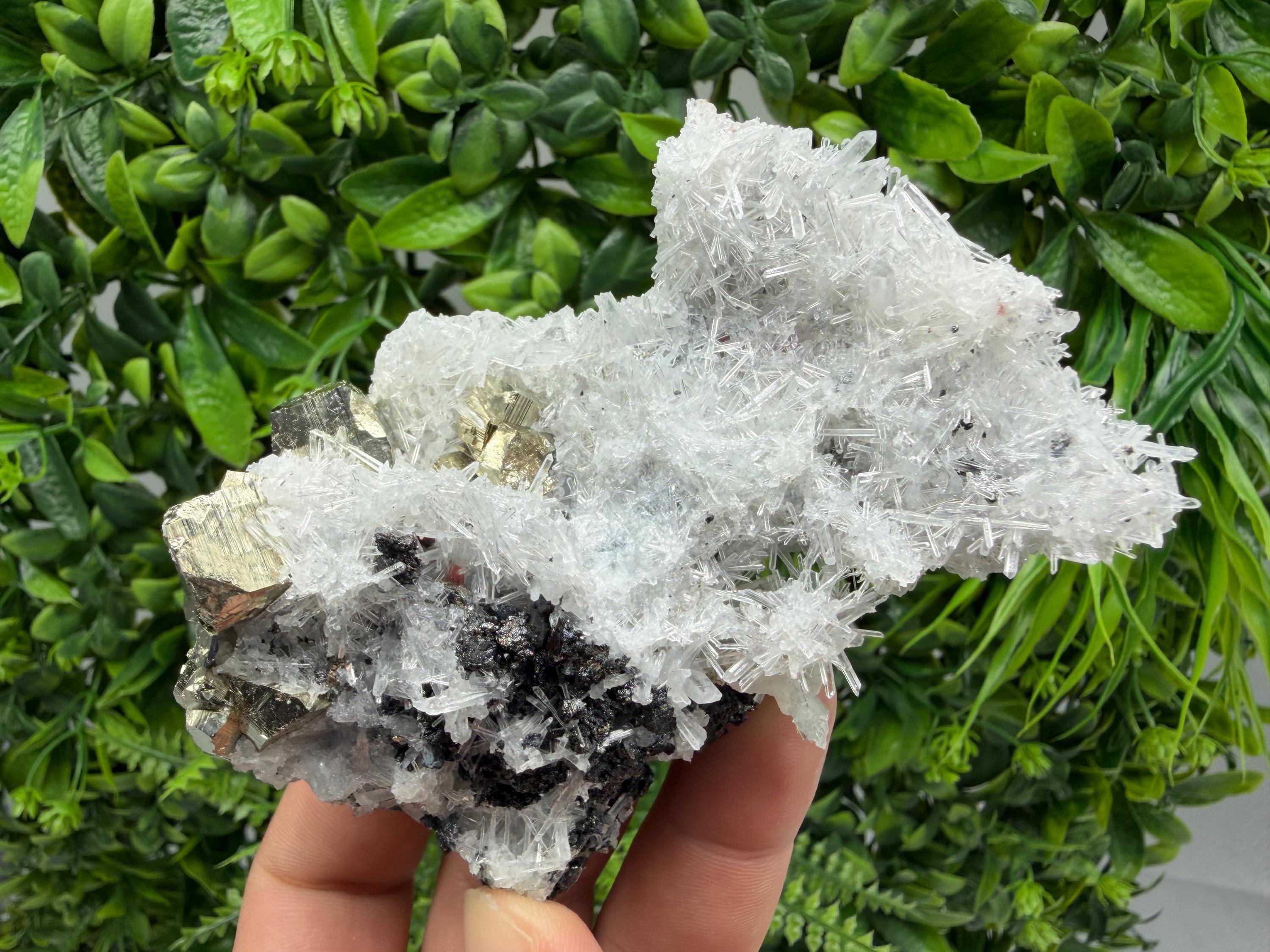 Pyrite Sphalerite Quartz  Mineral Specimen, Krushev dol Mine