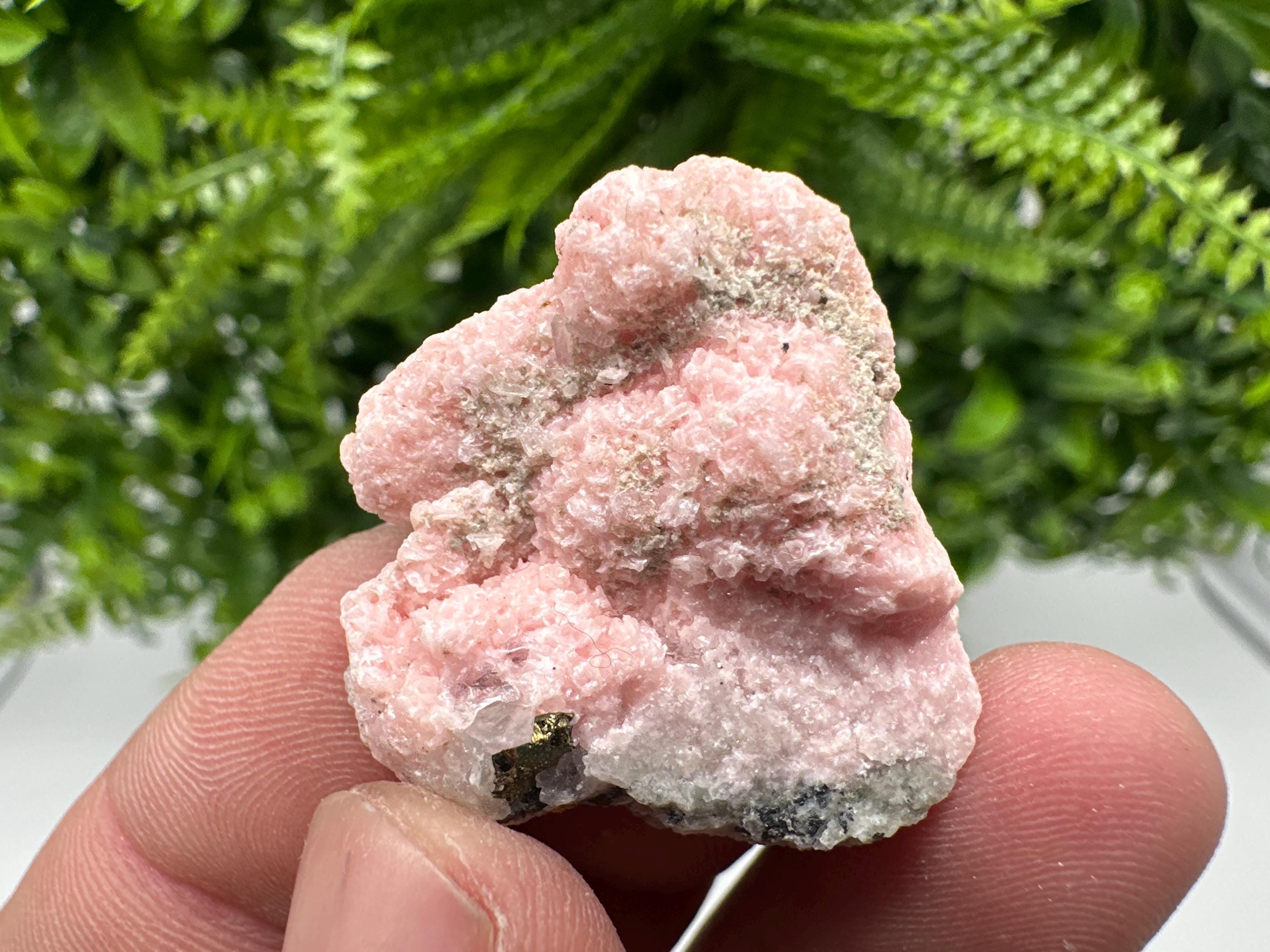 Rhodochrosite on Quartz, Starnica Mine, Bulgaria Mineral Specimen