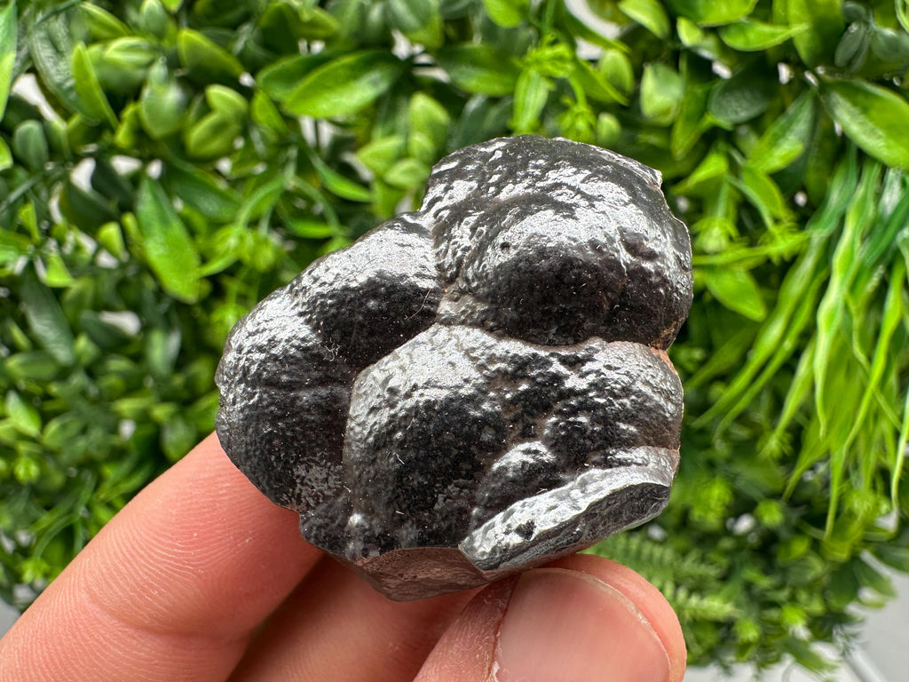 Botryoidal Black Hematite Specimen: Moroccan Crystal for Reiki Chakra