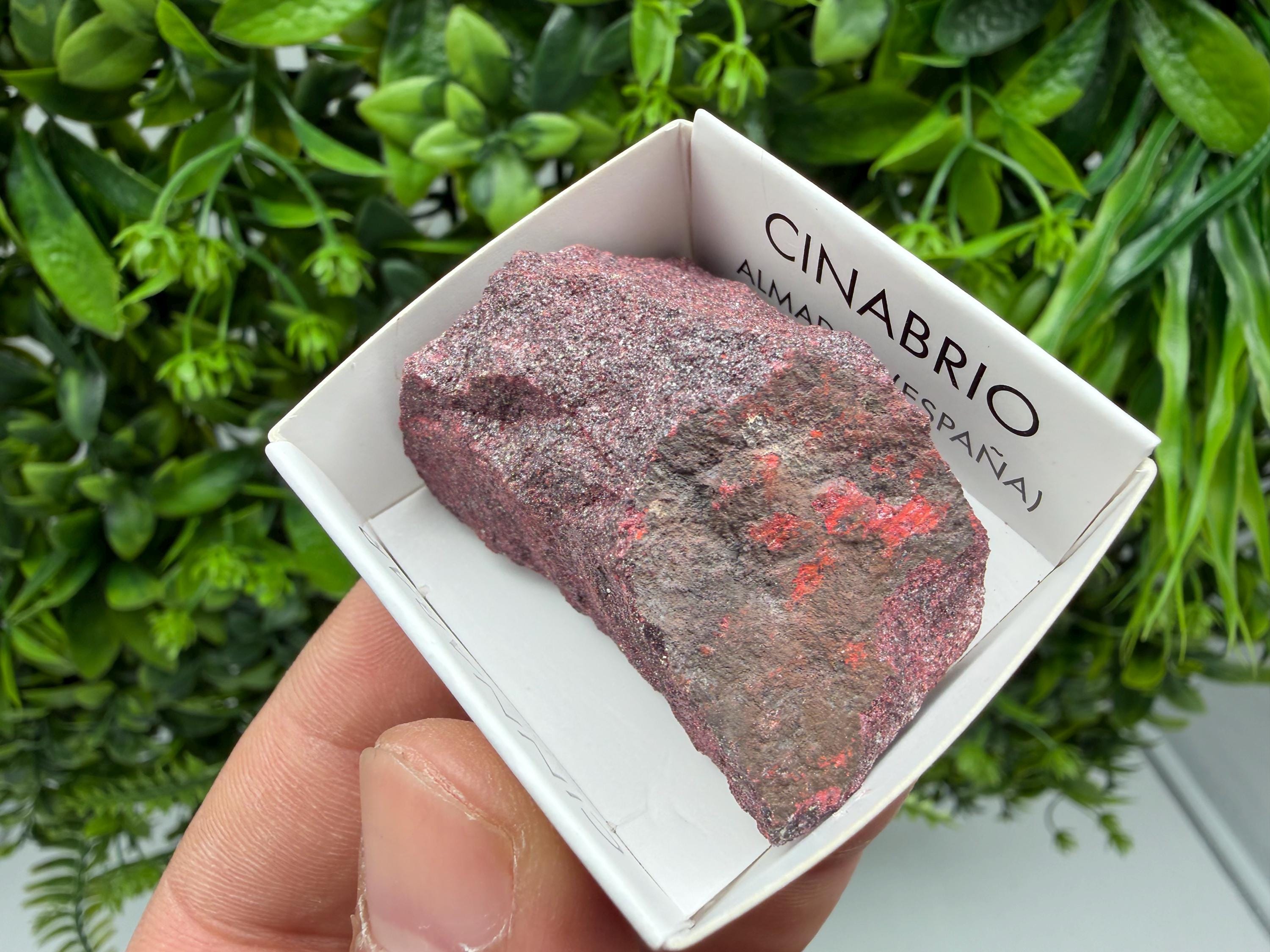 Red Cinnabar Crystal Specimen: Raw Mineral from Almaden, Spain
