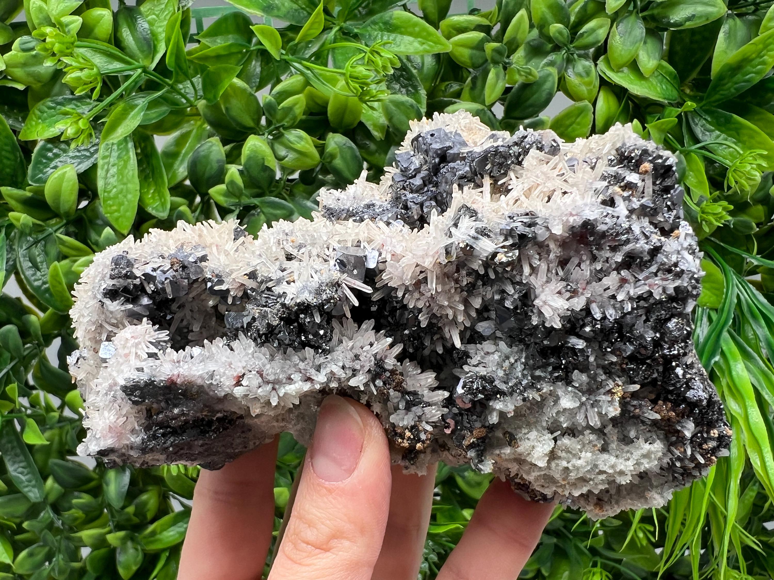 Galena Cluster with Siderite and Quartz, 9th September Mine, Bulgaria
