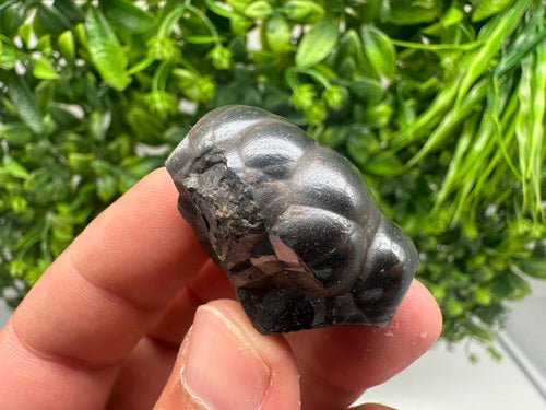 Botryoidal Black Hematite Specimen: Chakra Reiki Crystal from Morocco