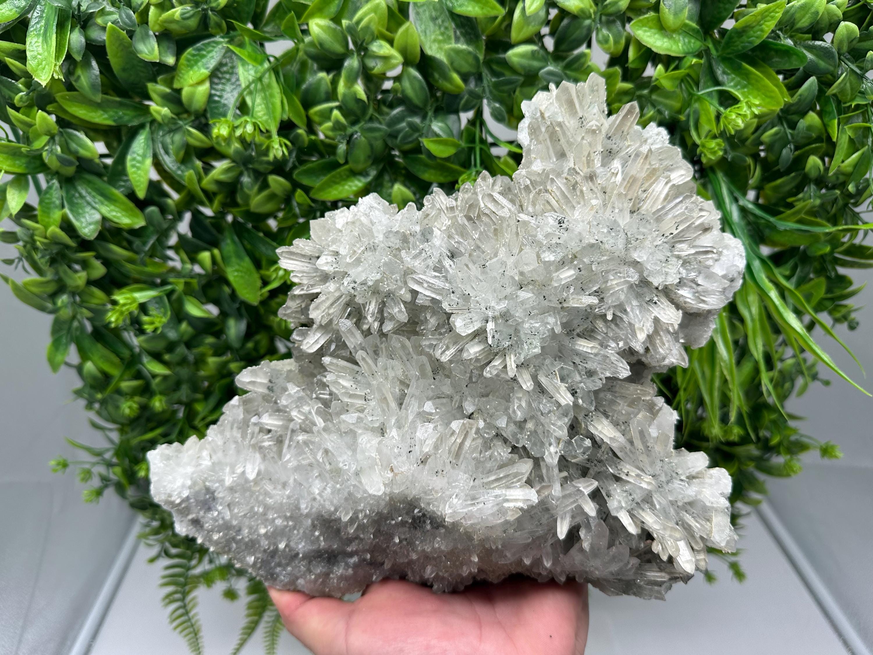 Extra Large Quartz inclusions Chlorite and Sphalerite/ Natural minerals/ Souvenir crystal gift minerals famous Krushev dol/Madan