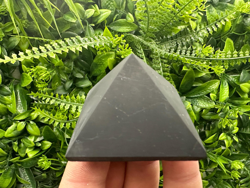 Shungite Pyramid (5cm): EMF & 5G Protection, Healing Crystal