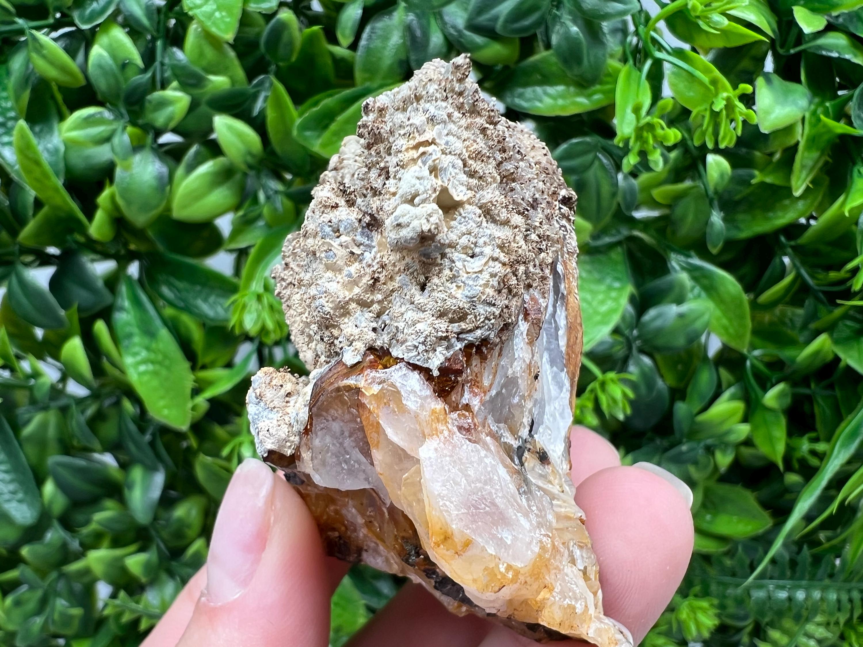 Rare Green Pyromorphite with Hematite on Quartz - Madjarovo Bulgaria Mineral