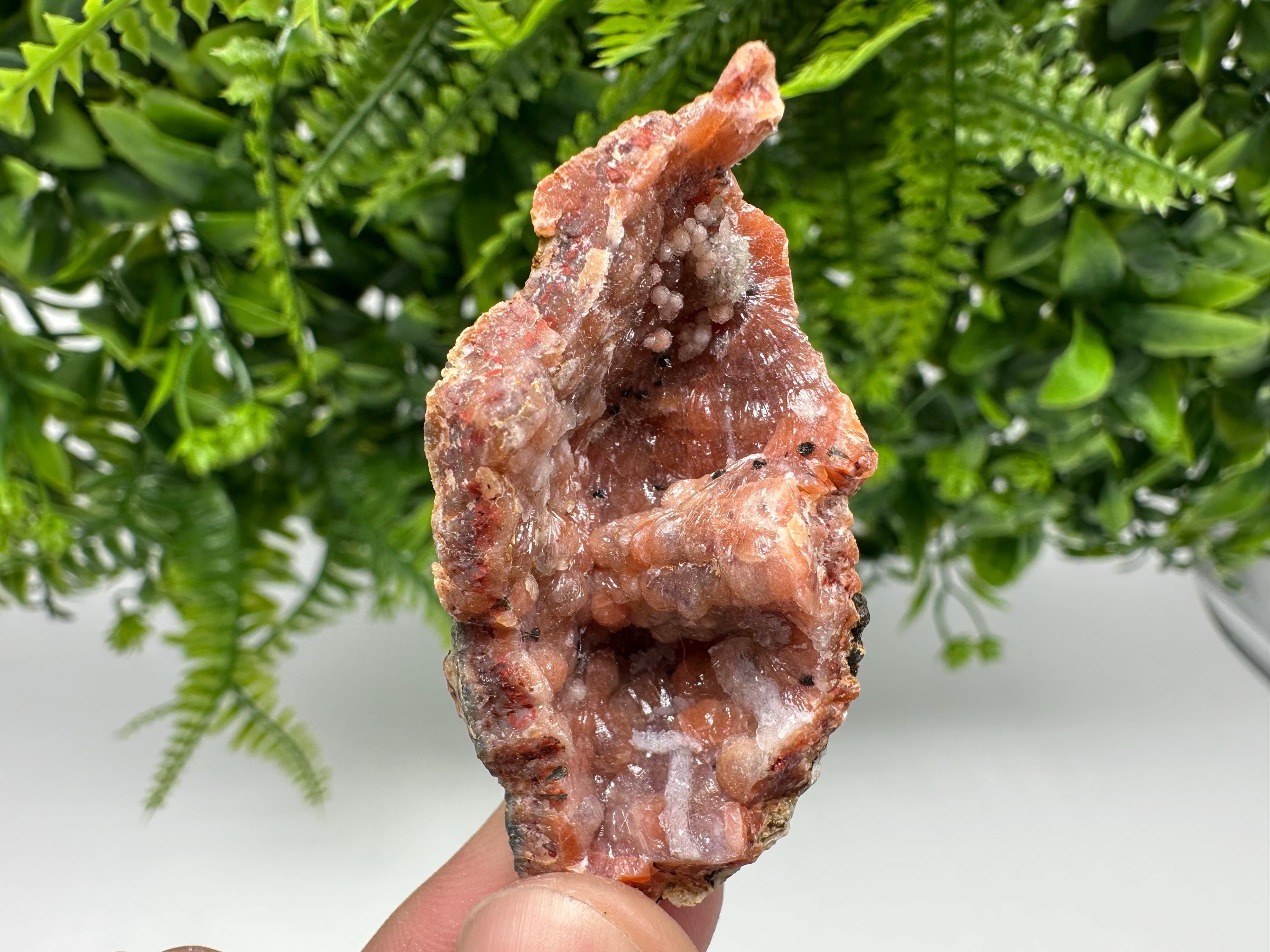 Moroccan Red Chalcedony Crystal Specimen: Rare Mineral Souvenir