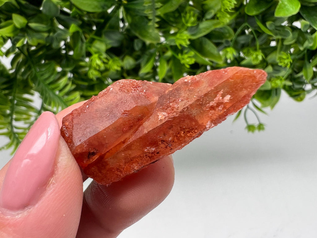 Red Hematite Quartz Specimen: Moroccan Phantom Crystal, Rare Mineral Collection