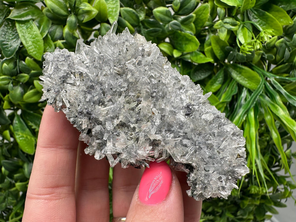 Green Quartz Specimen: Chlorite and Sphalerite Inclusions, Natural Minerals