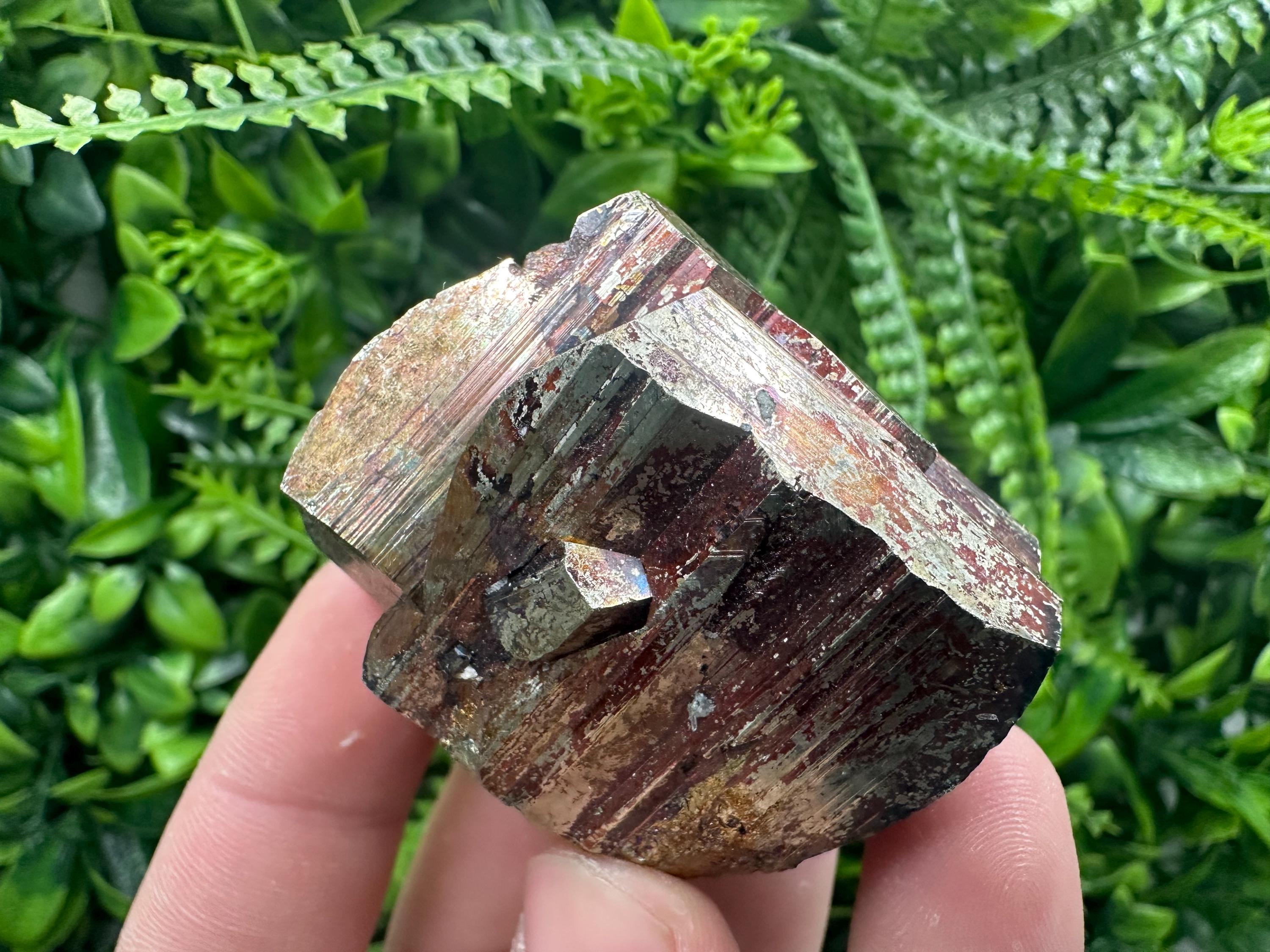 Pyrite with Hematite Mineral Specimen: Bulgaria Crystal Decor (5.5cm)