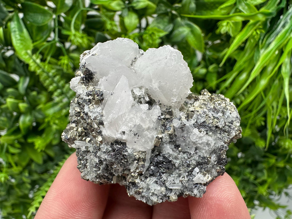 Pyrite on Green Quartz, Borieva Mine Mineral Specimen
