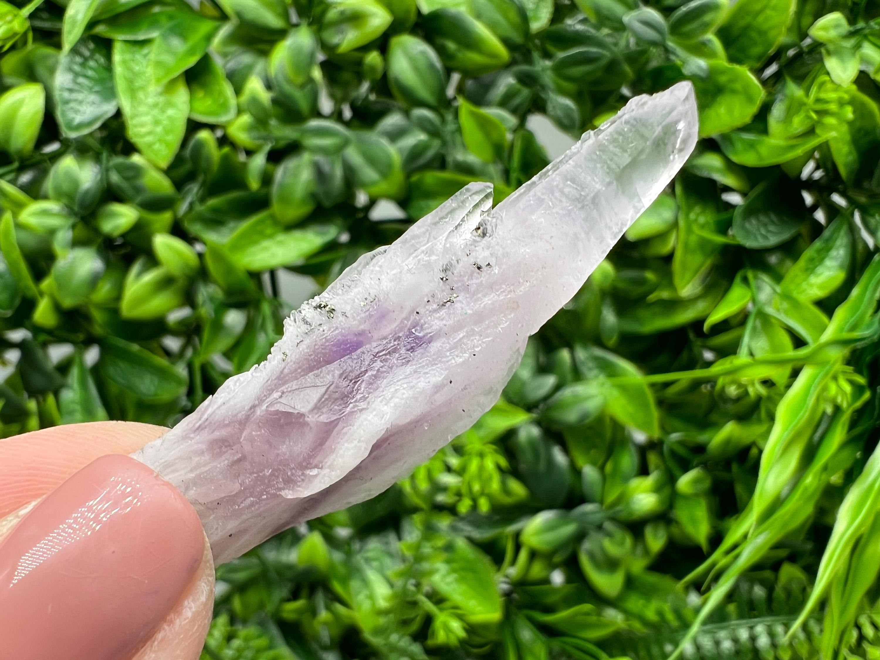 Amethyst Phantom Quartz with Chalcedony and Chlorite Inclusions